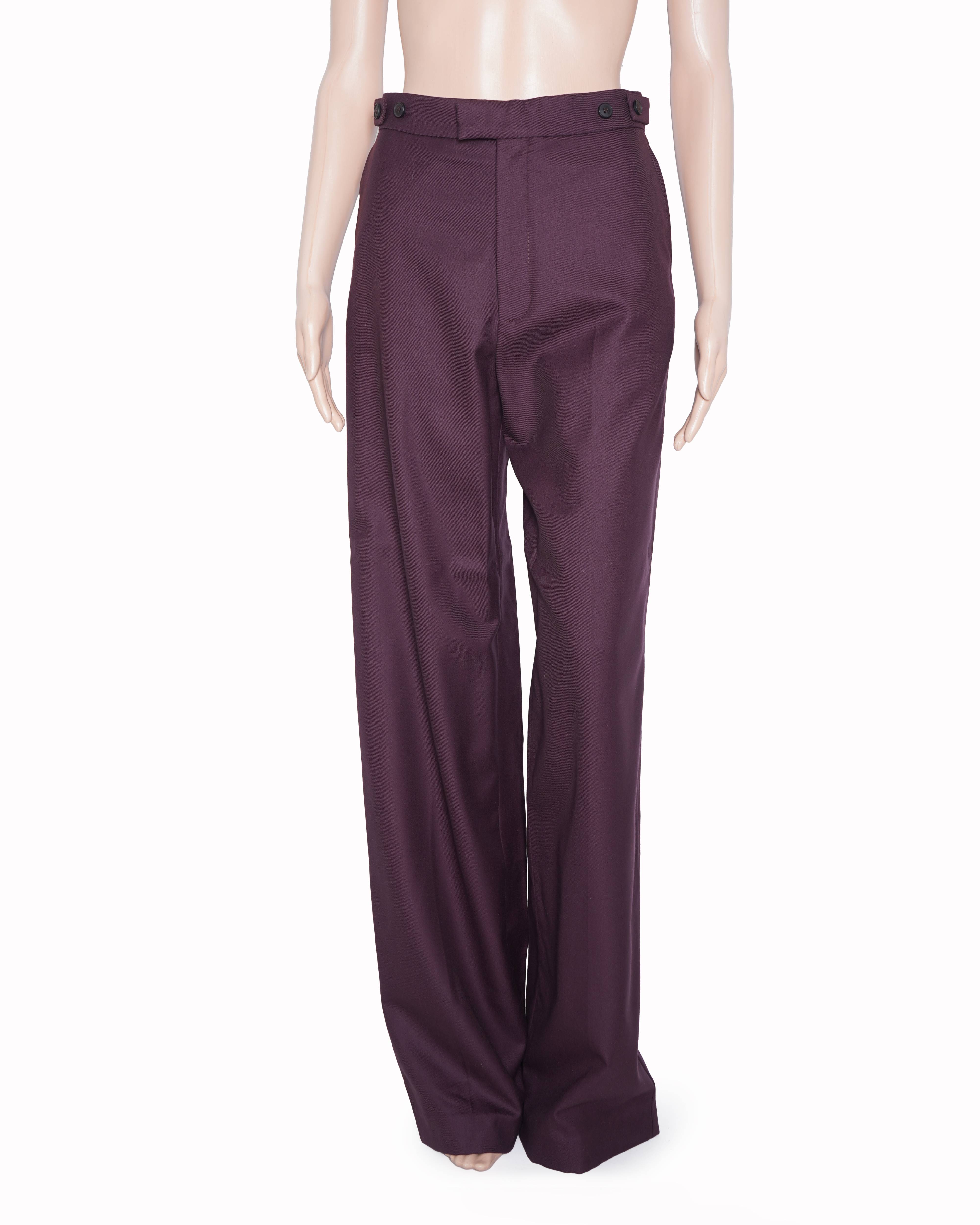 Situationist Burgundy Wool Pants Women's