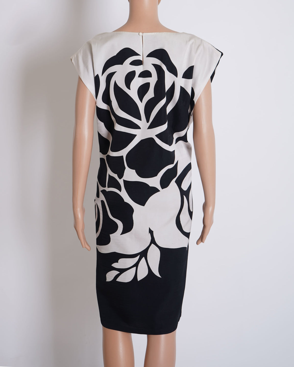 Rajesh Pratap Singh Runway Collection Printed Shift Dress In Black & White
