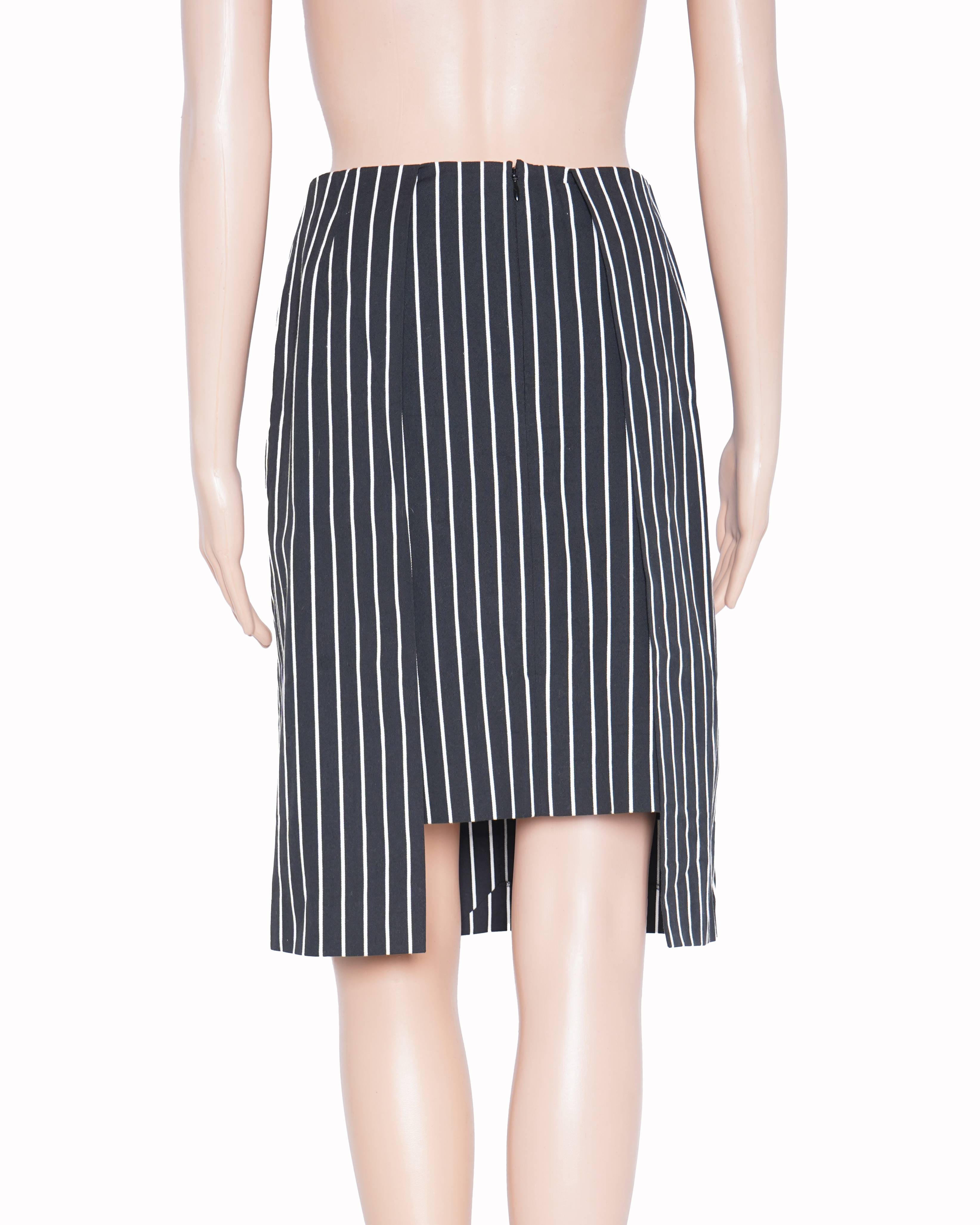 New Hussein Chalayan  Stripped Asymetric skirt