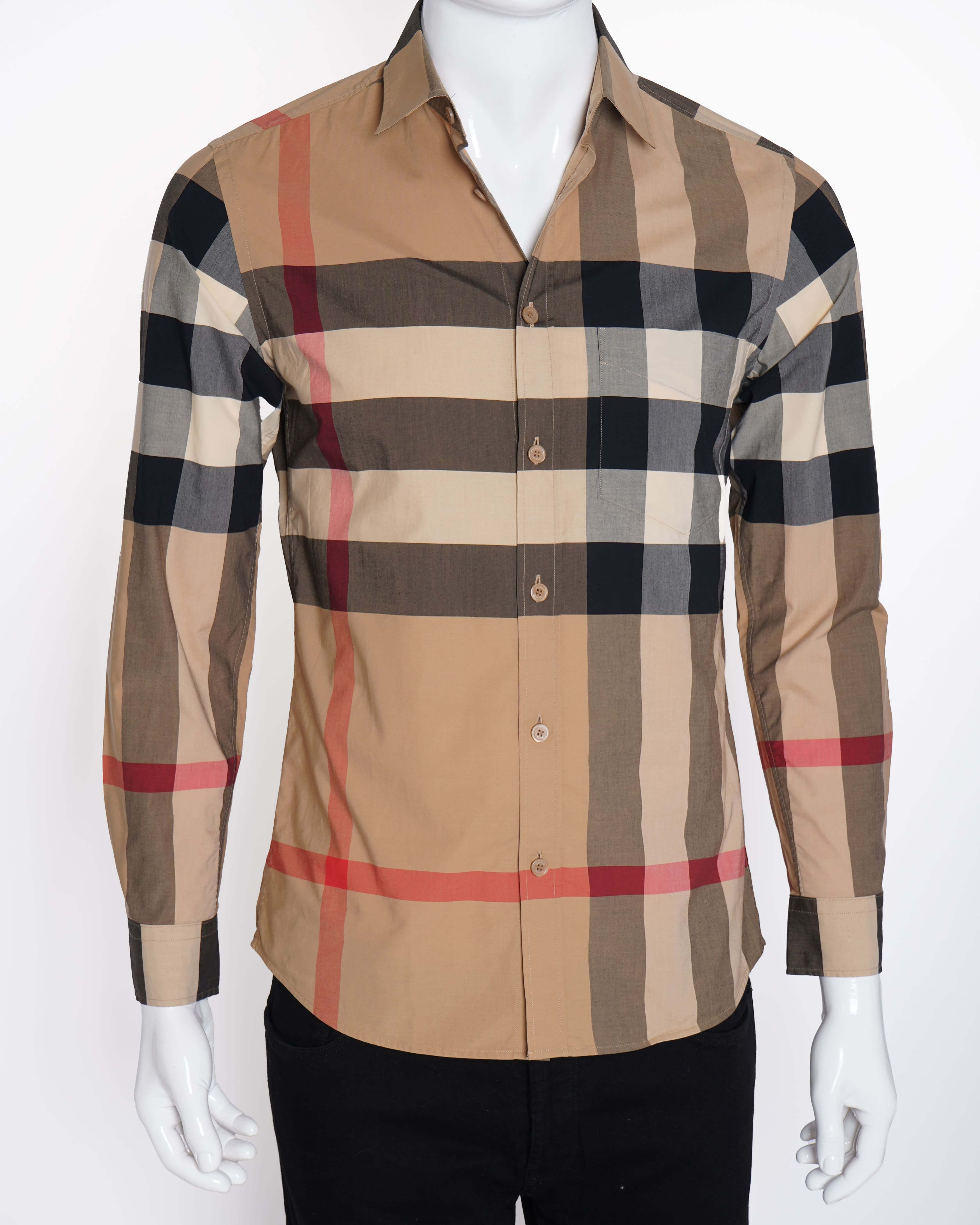 Burberry Slim Fit Check Cotton Shirt