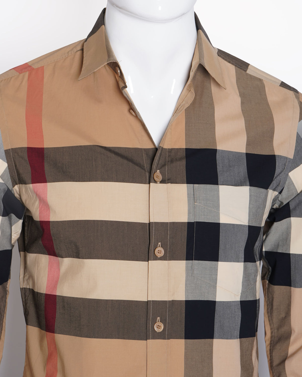 Burberry Slim Fit Check Cotton Shirt