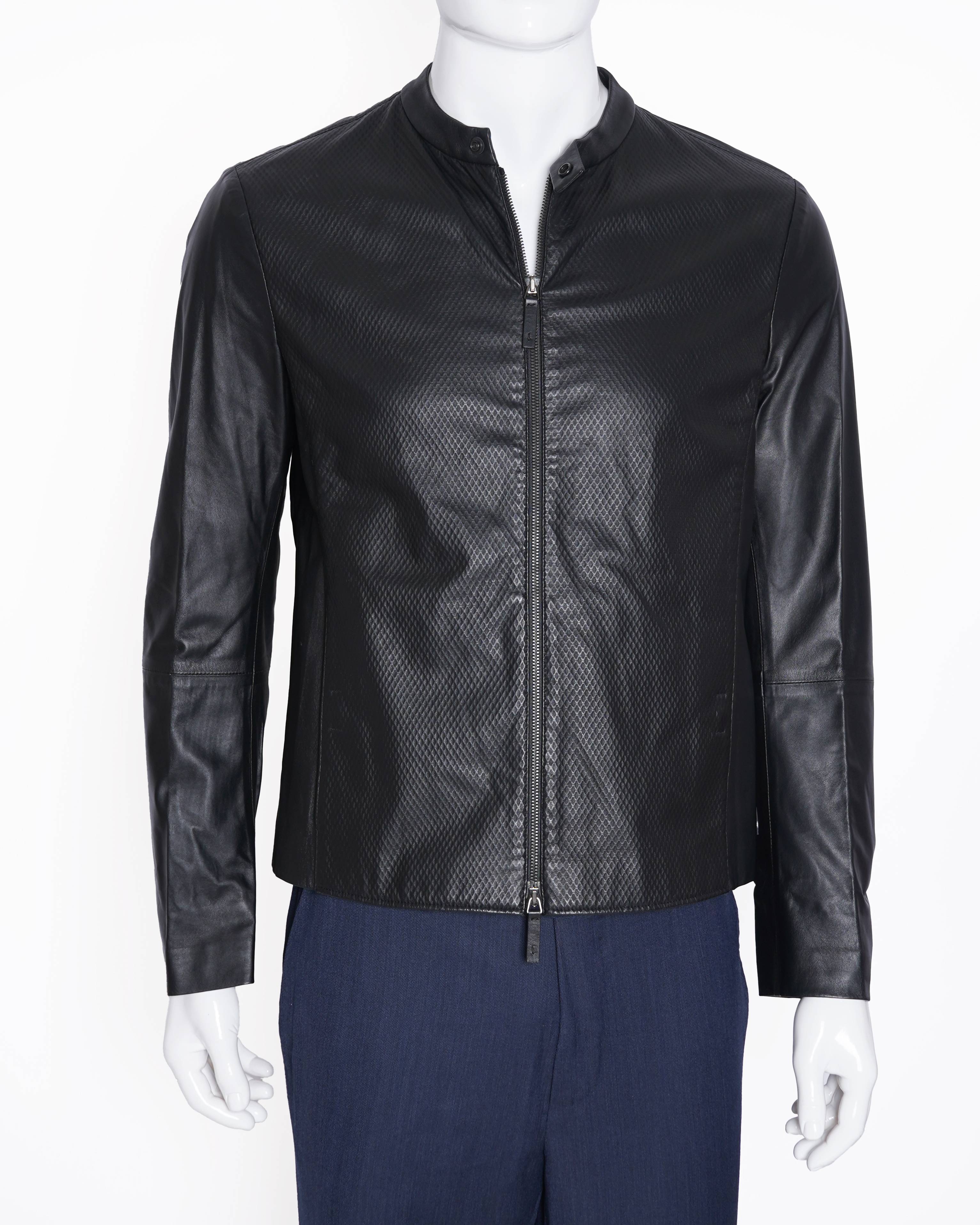 Armani black zip up jacket