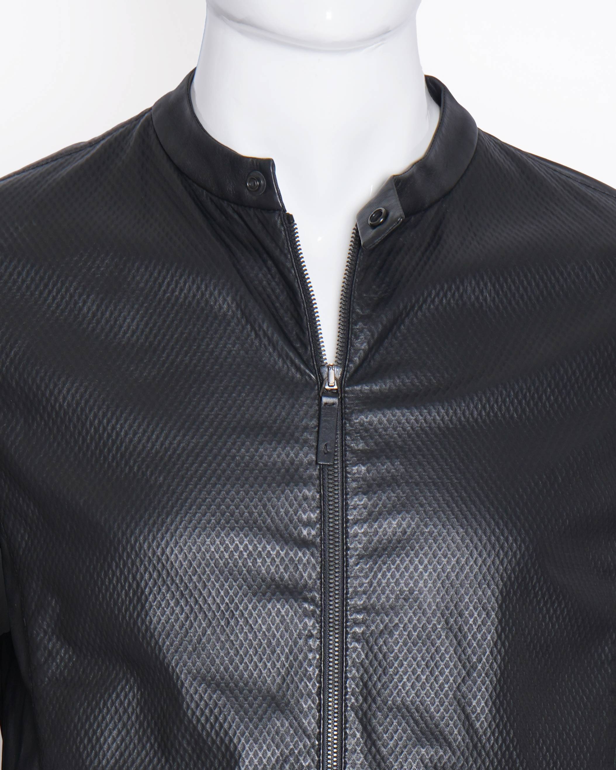 Armani black zip up jacket