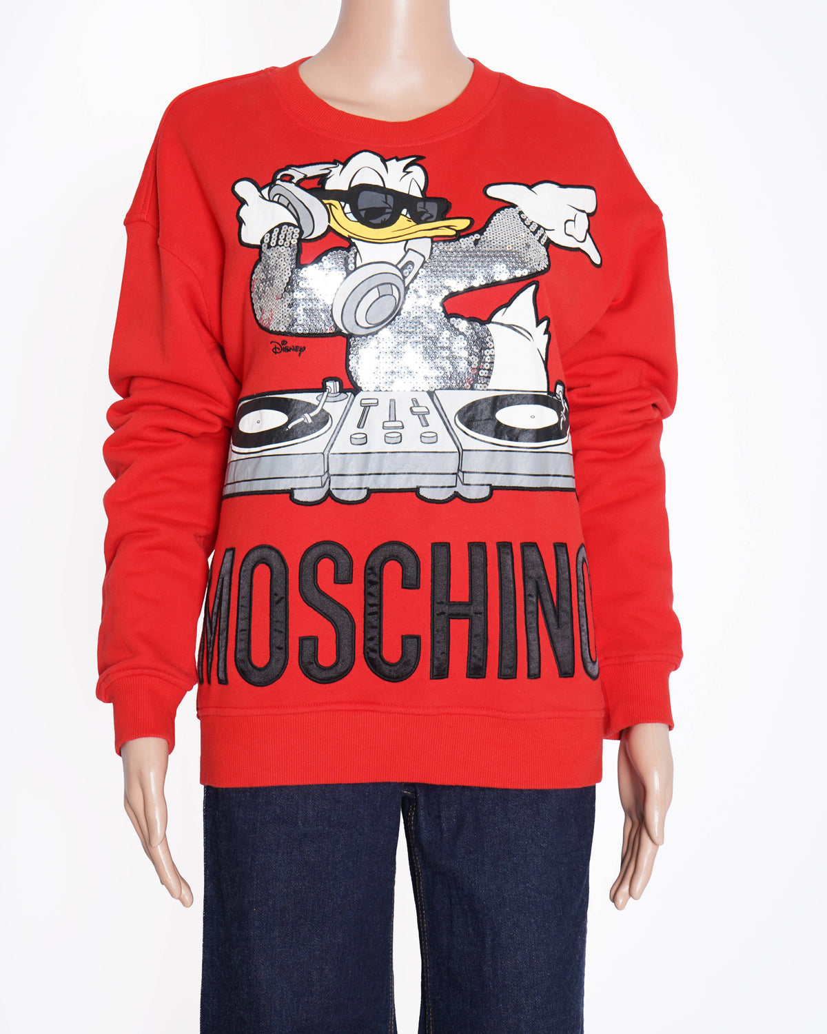 H&M x Moschino Disney Donald Duck Red Sweatshirt