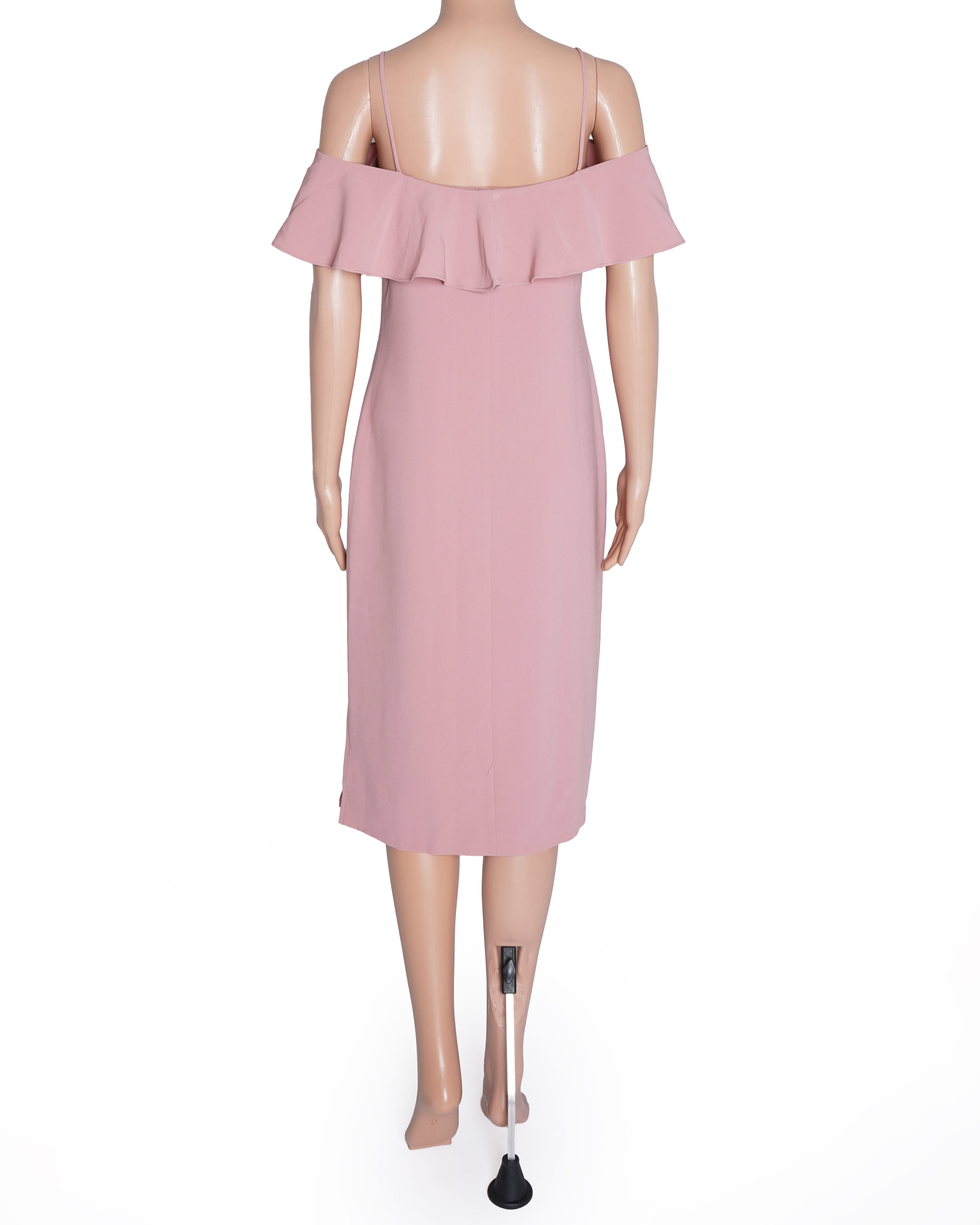 Theory Ruffle Dress In Pink