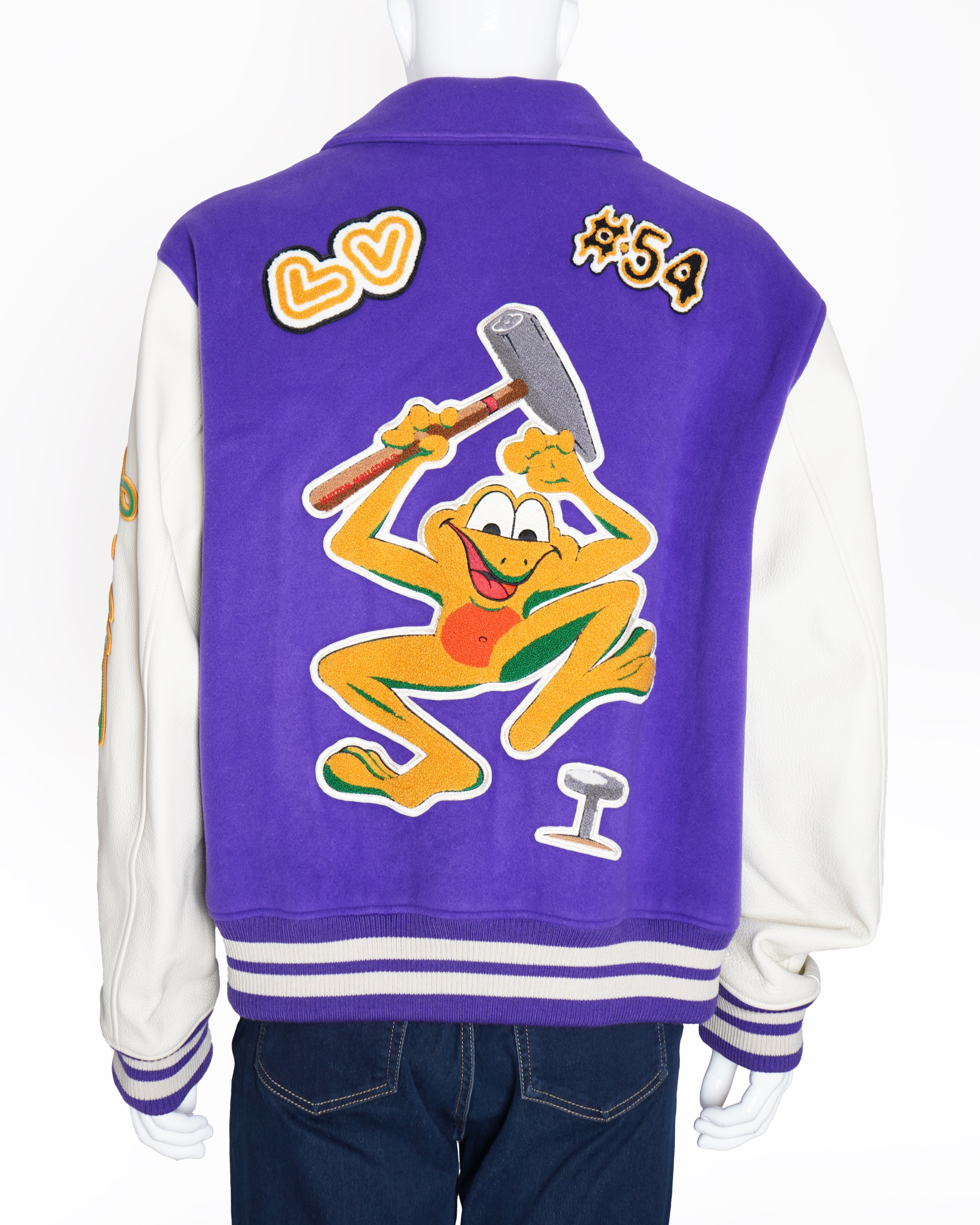 Louis Vuitton Purple Varsity Jacket (Unisex)