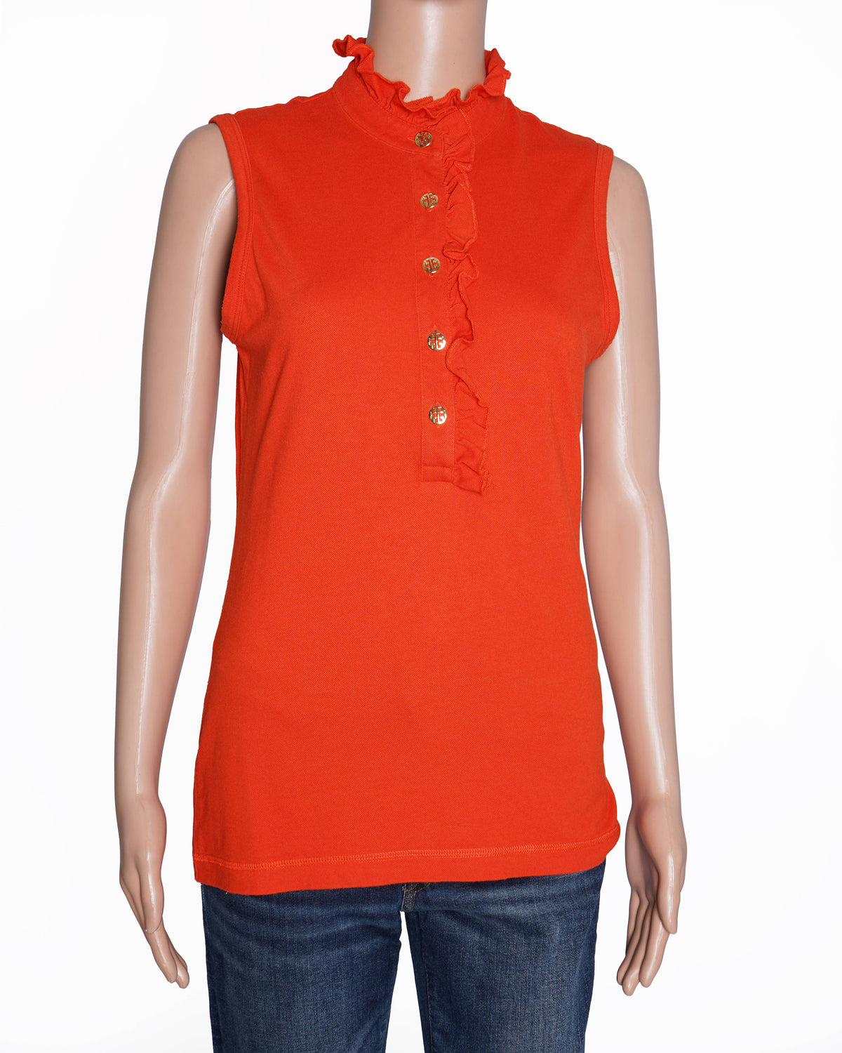 Tory Burch Gather Detail Top In Orange