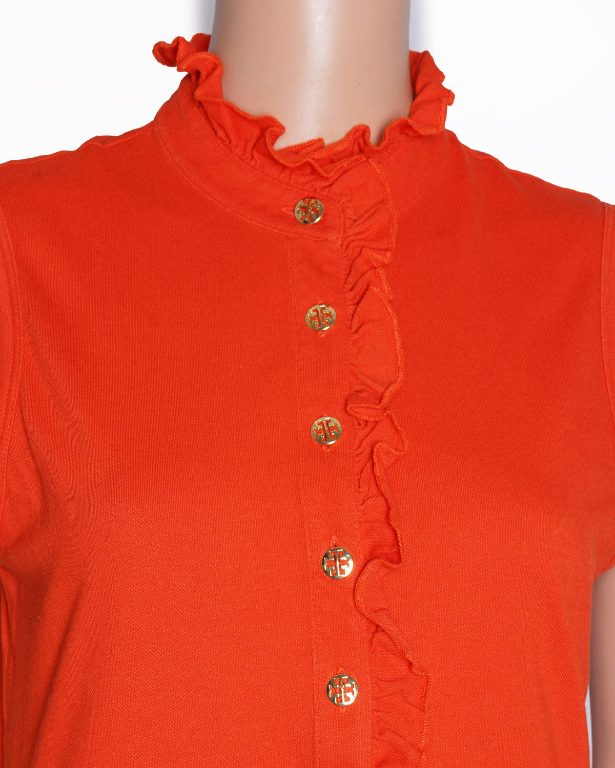 Tory Burch Gather Detail Top In Orange