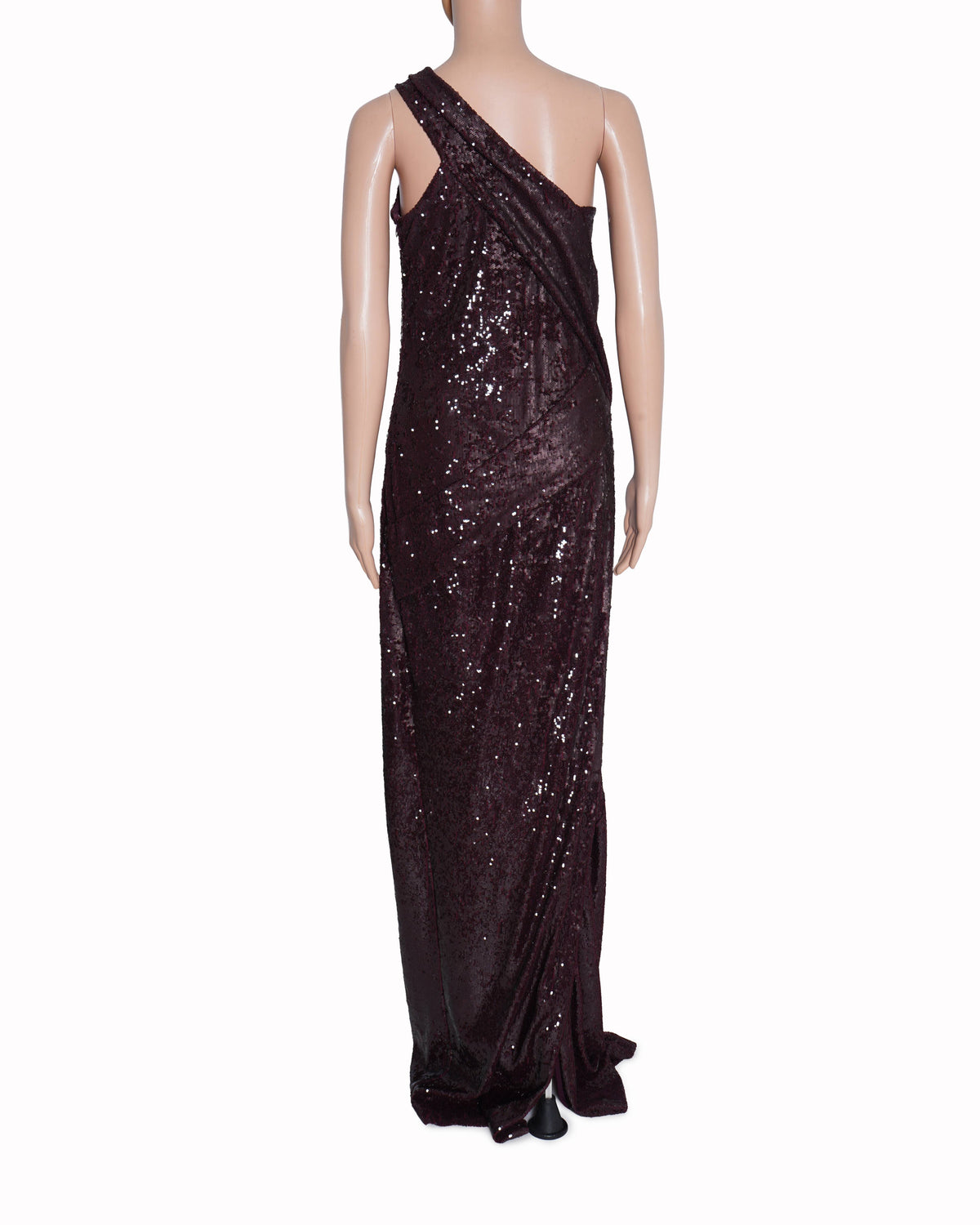 Donna Karan Sequin Cowl Full Length Dress
