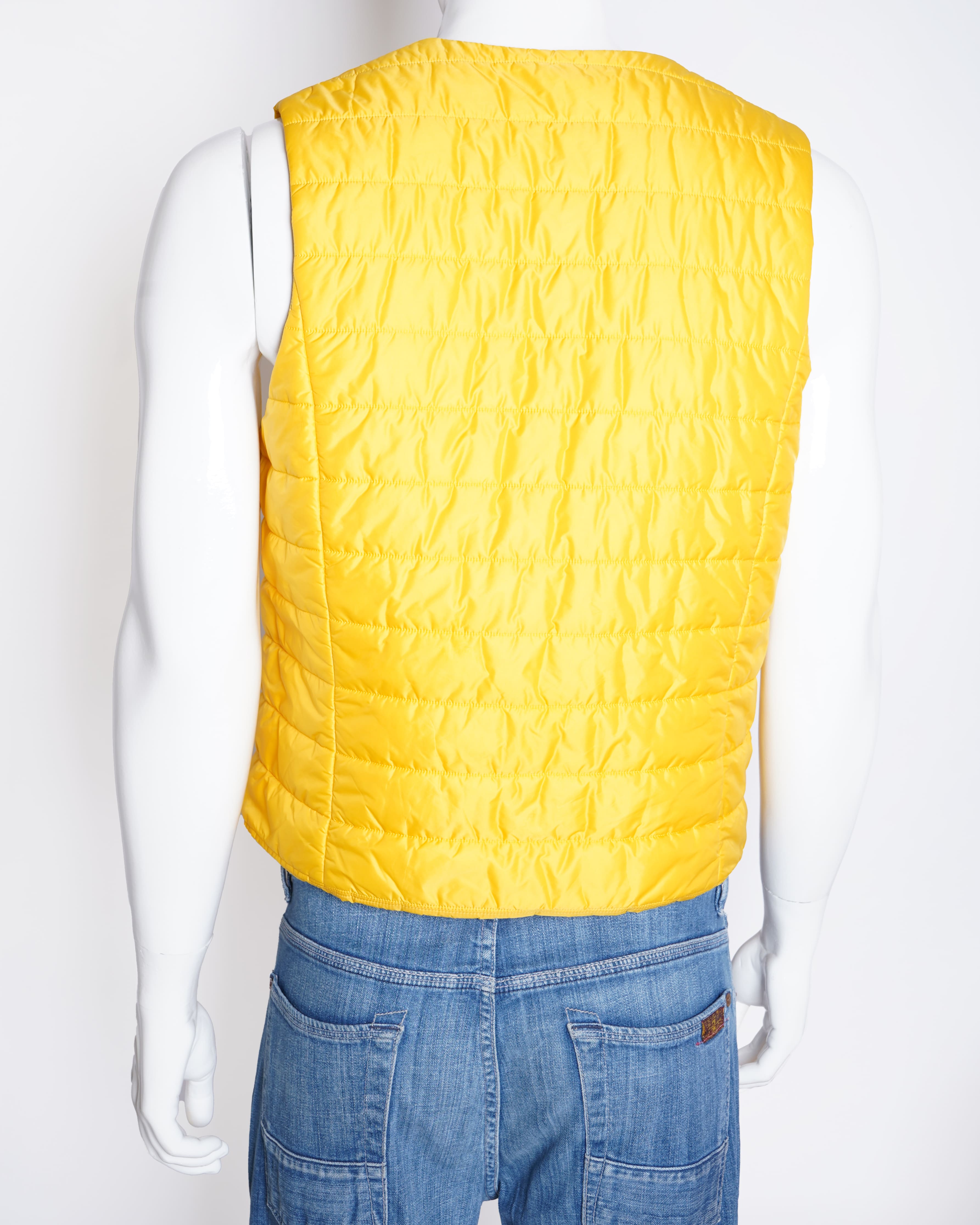 New HUGO BOSS PUFF Waistcoat in yellow