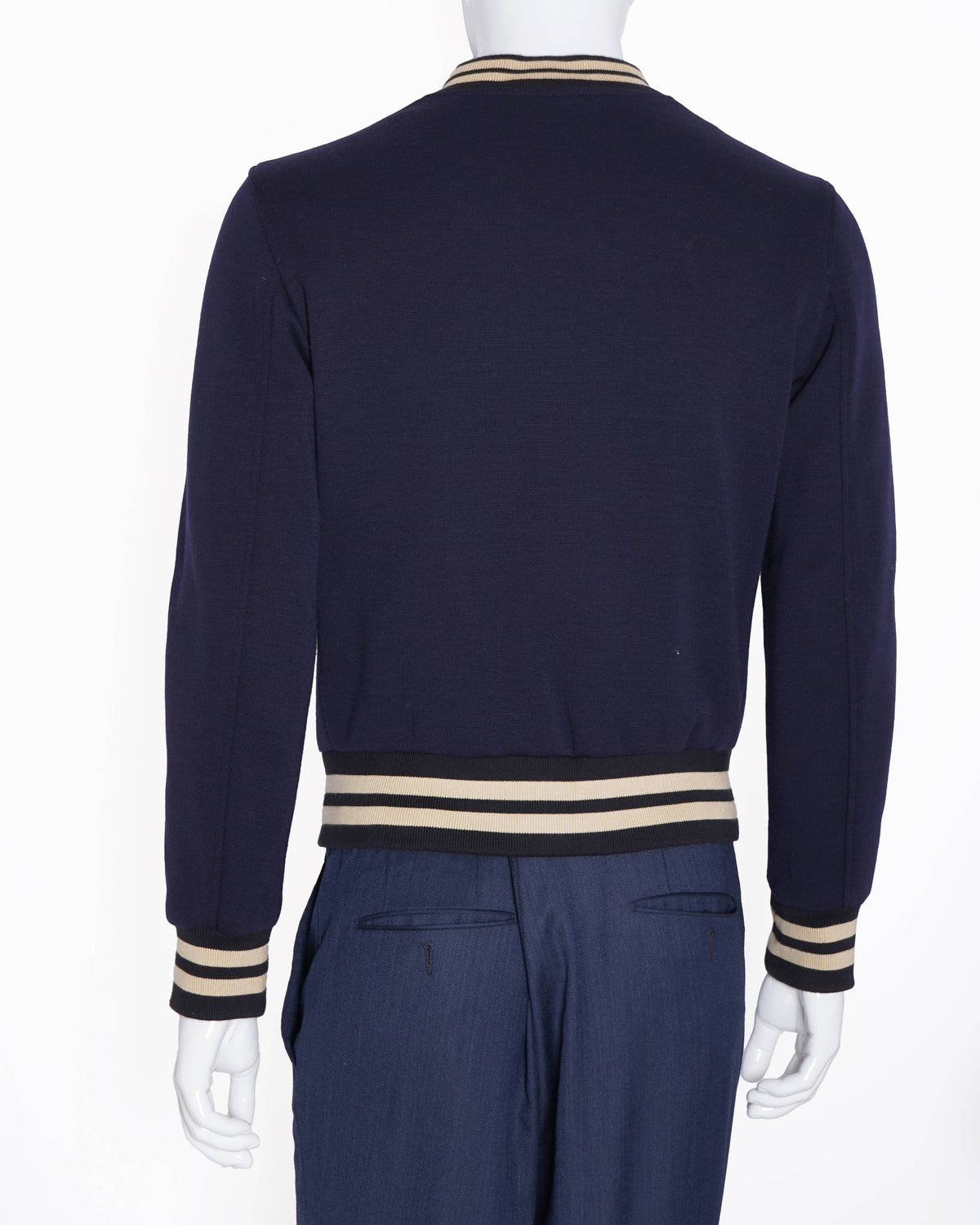 Gucci navy blue shark patch jacket