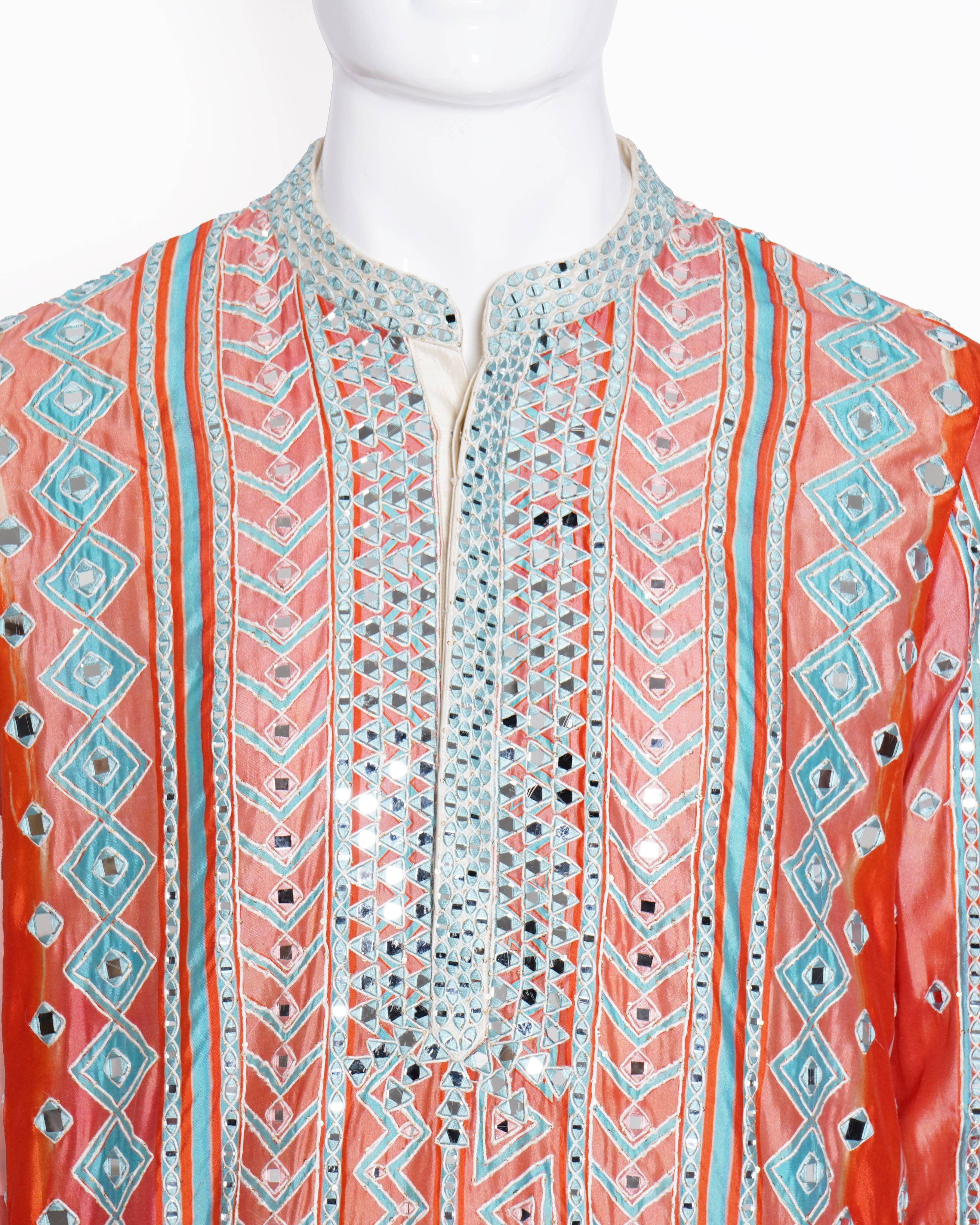 Abhinav mishra 
Sherwani Set Of 3 In Orange