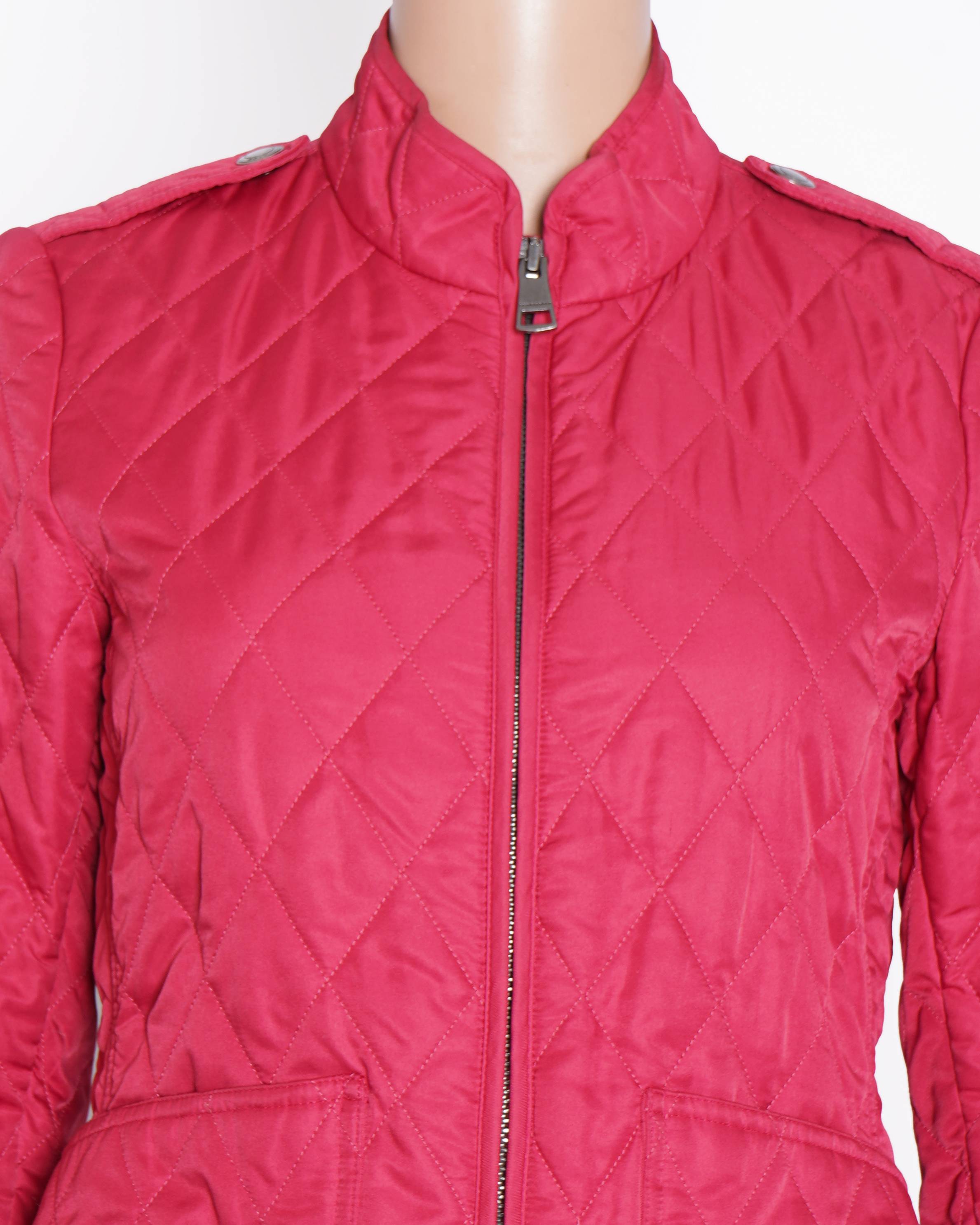 Burberry puffed red jacket