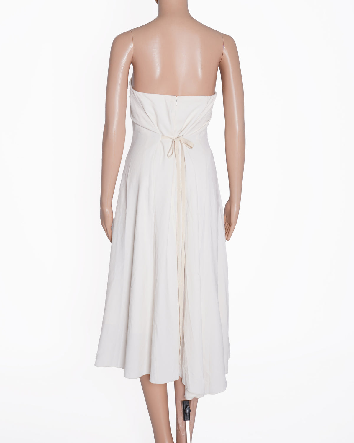 Theory Strapless Dress In Off-White