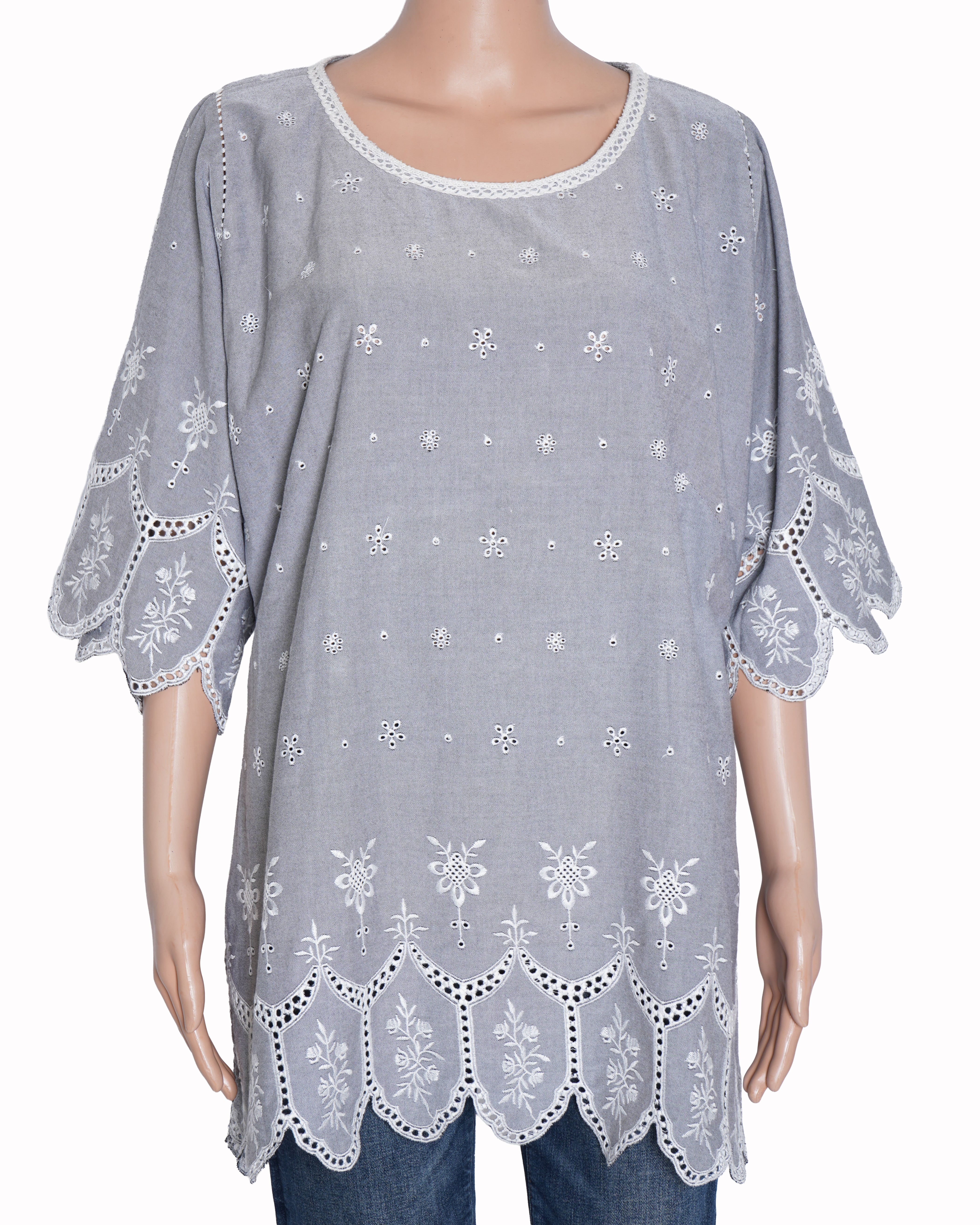 Ranna Gill grey embroided Kurti