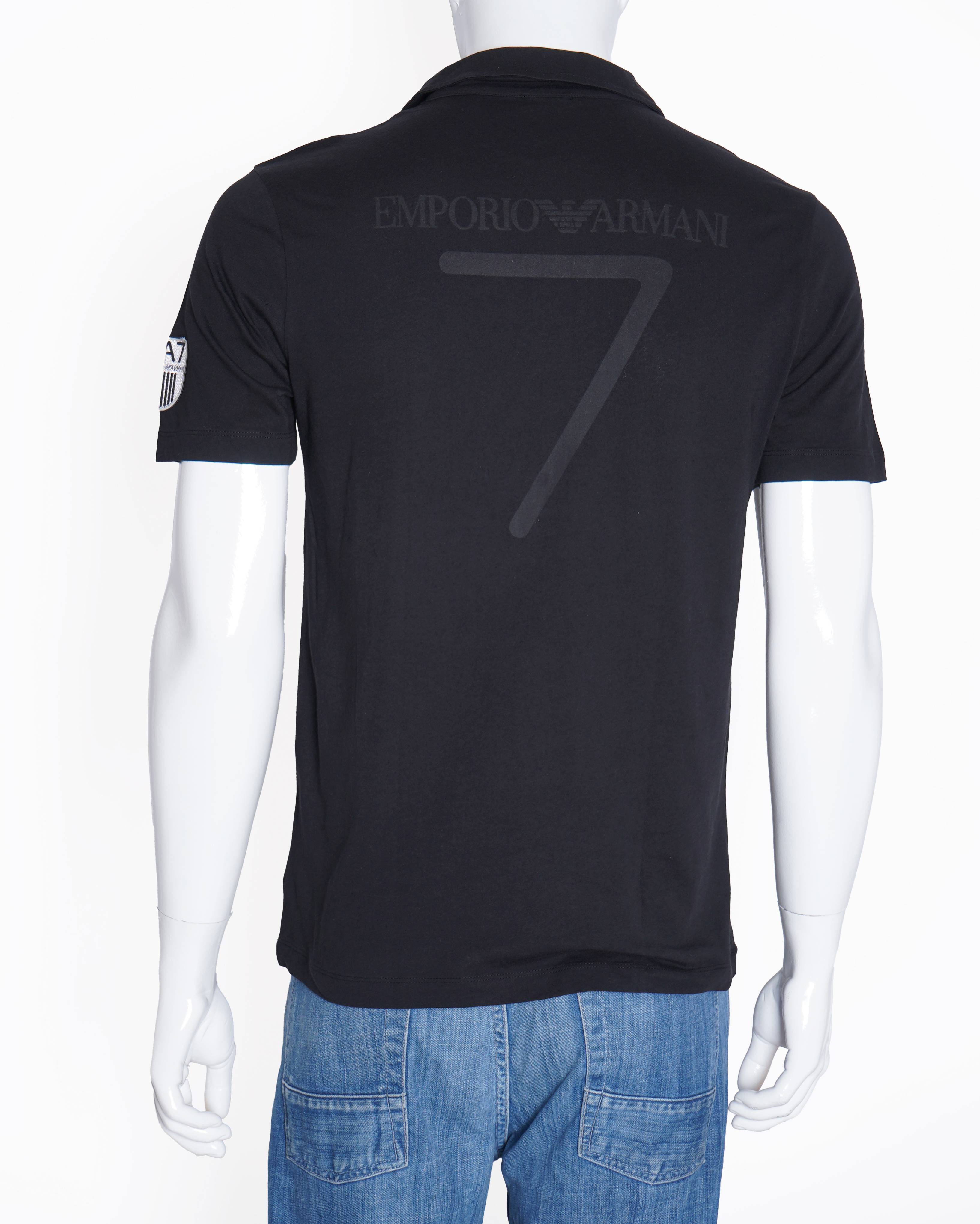 Emporio Armani EA7 Black Polo T-shirt