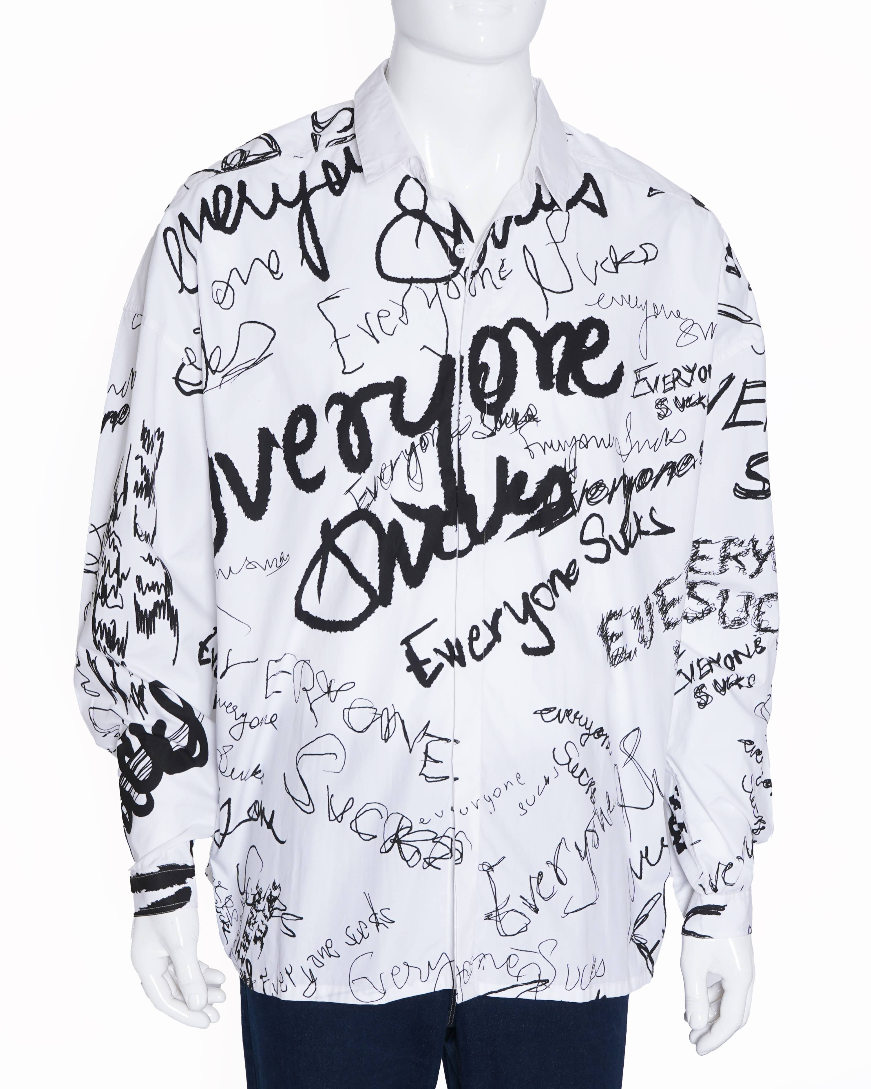 Huemn Unisex
graffiti button down shirt