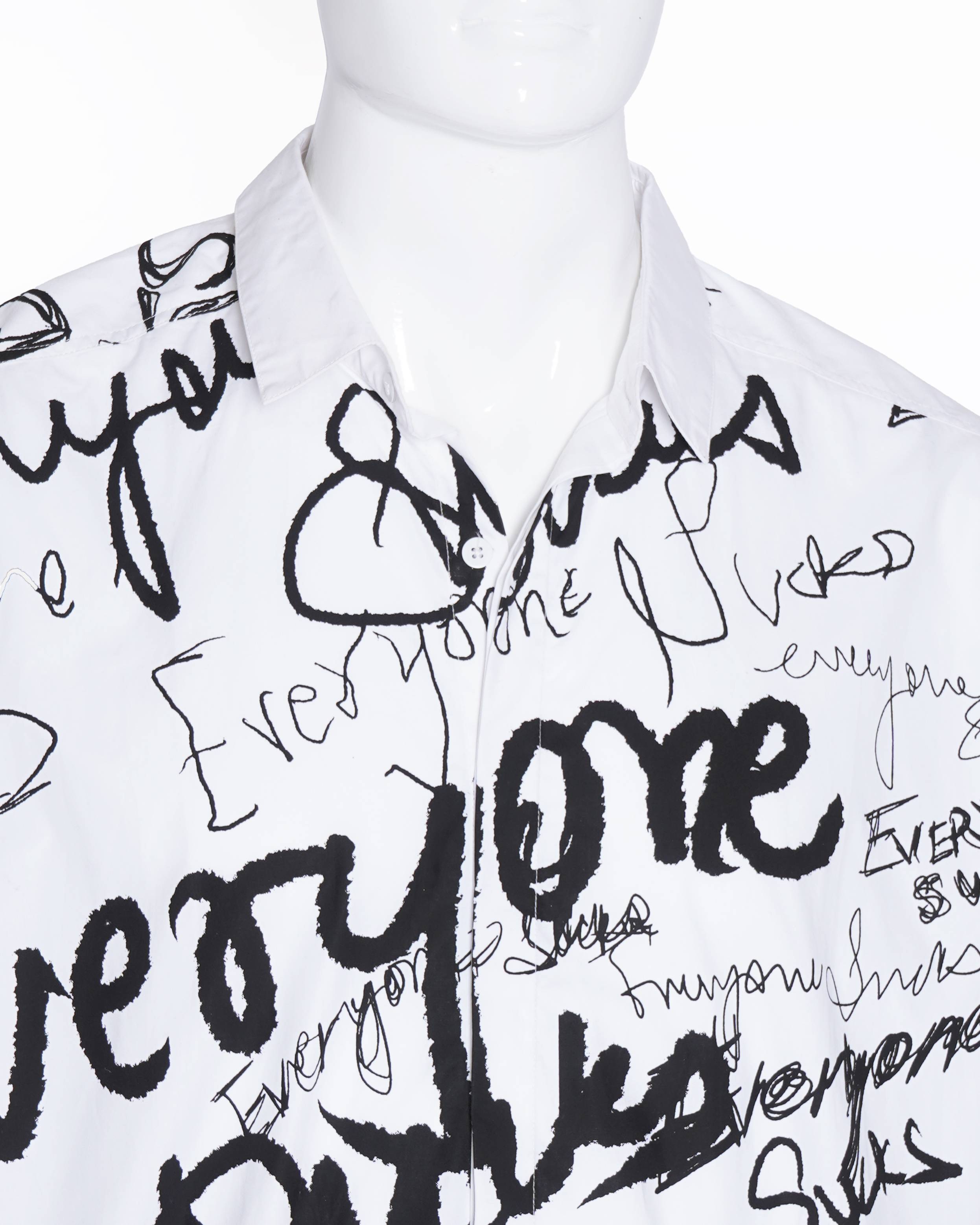 Huemn Unisex
graffiti button down shirt
