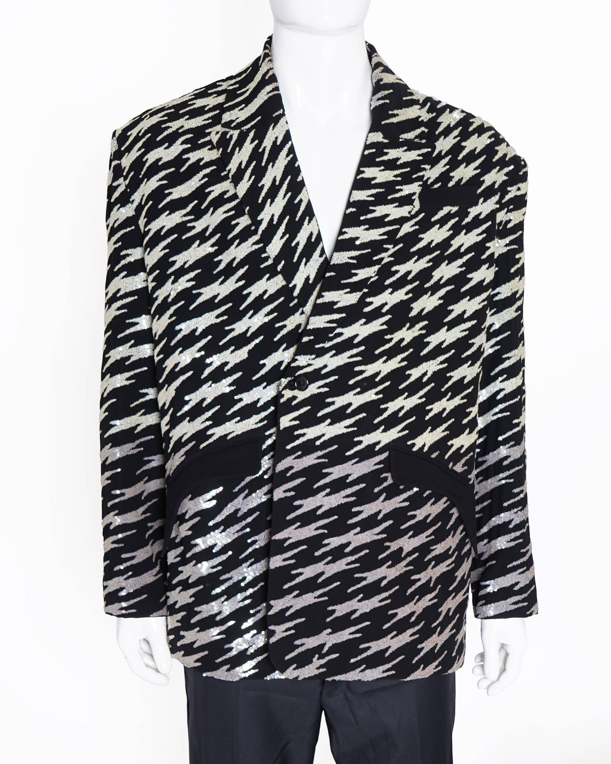 Kanika Goyal Label Black houndstooth jacket (Unisex)