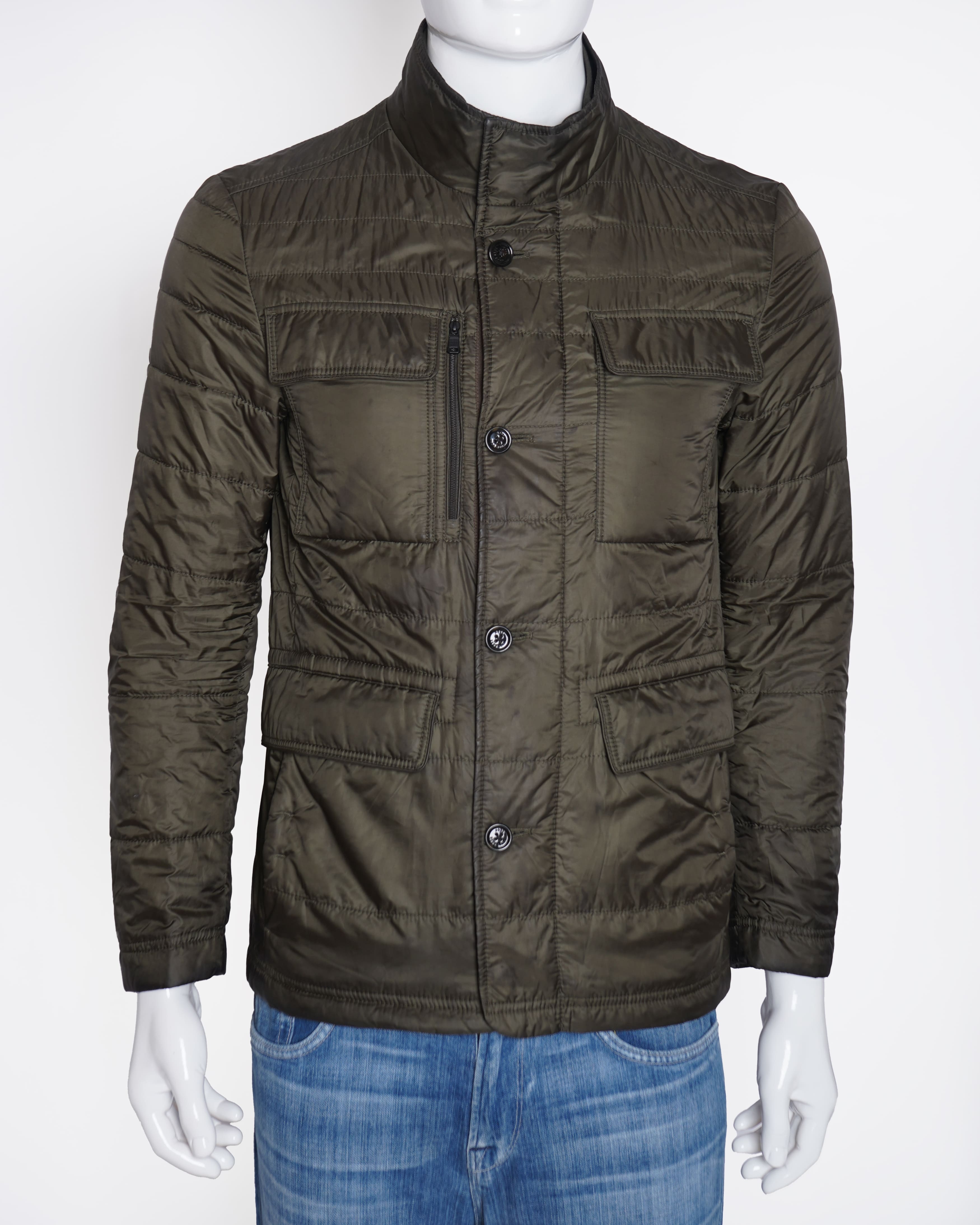 HUGO BOSS PUFF Jacket in olive green