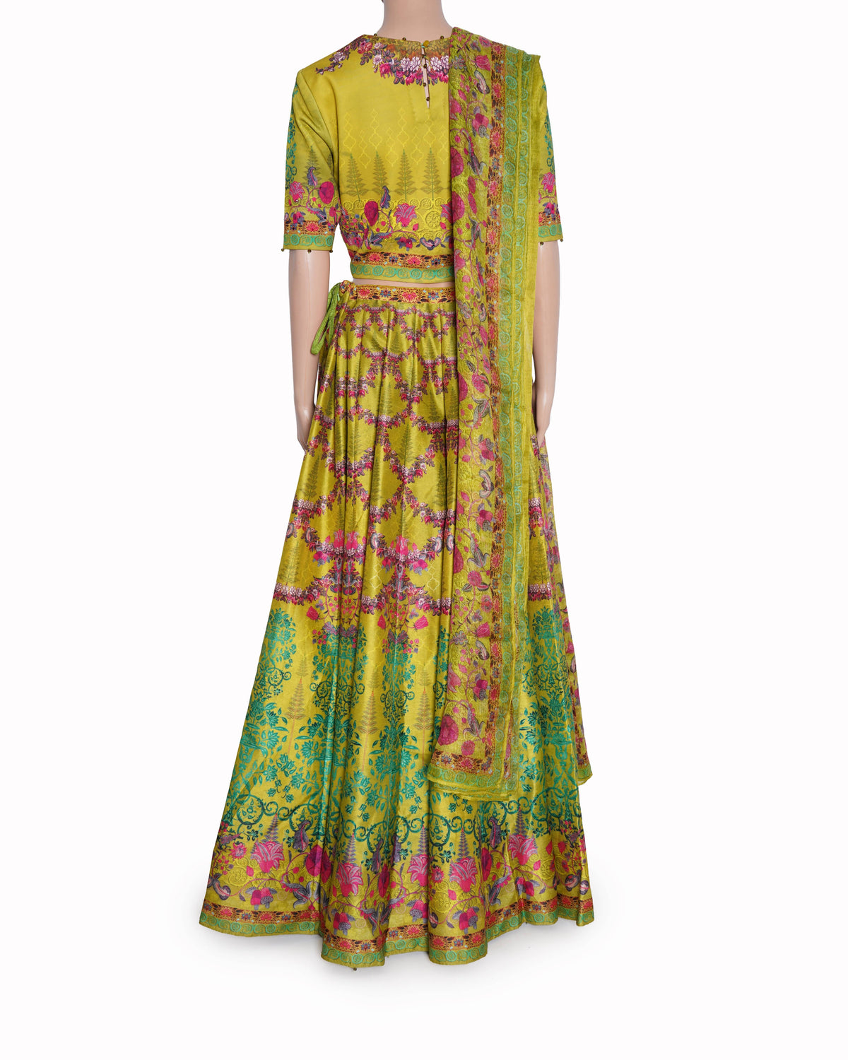 Rajdeep Ranawat Printed Lehenga Set In Green
