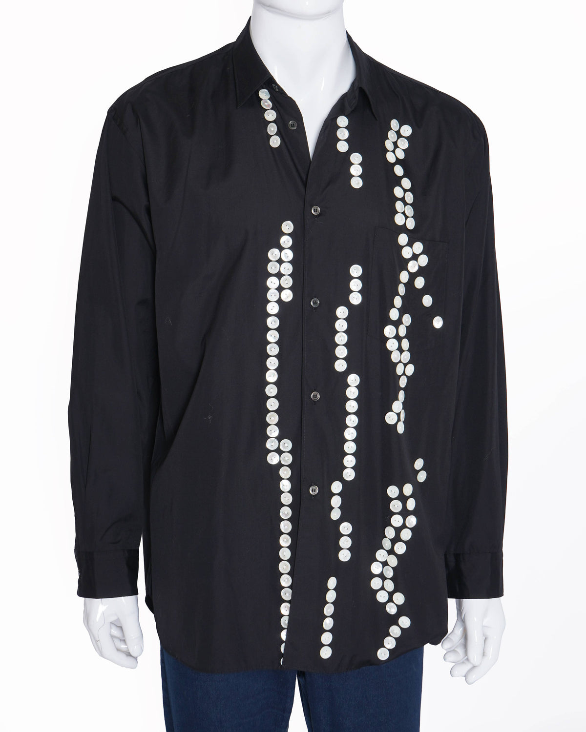 Comme Des Garcons Button Detailed Shirt In Black (Unisex)