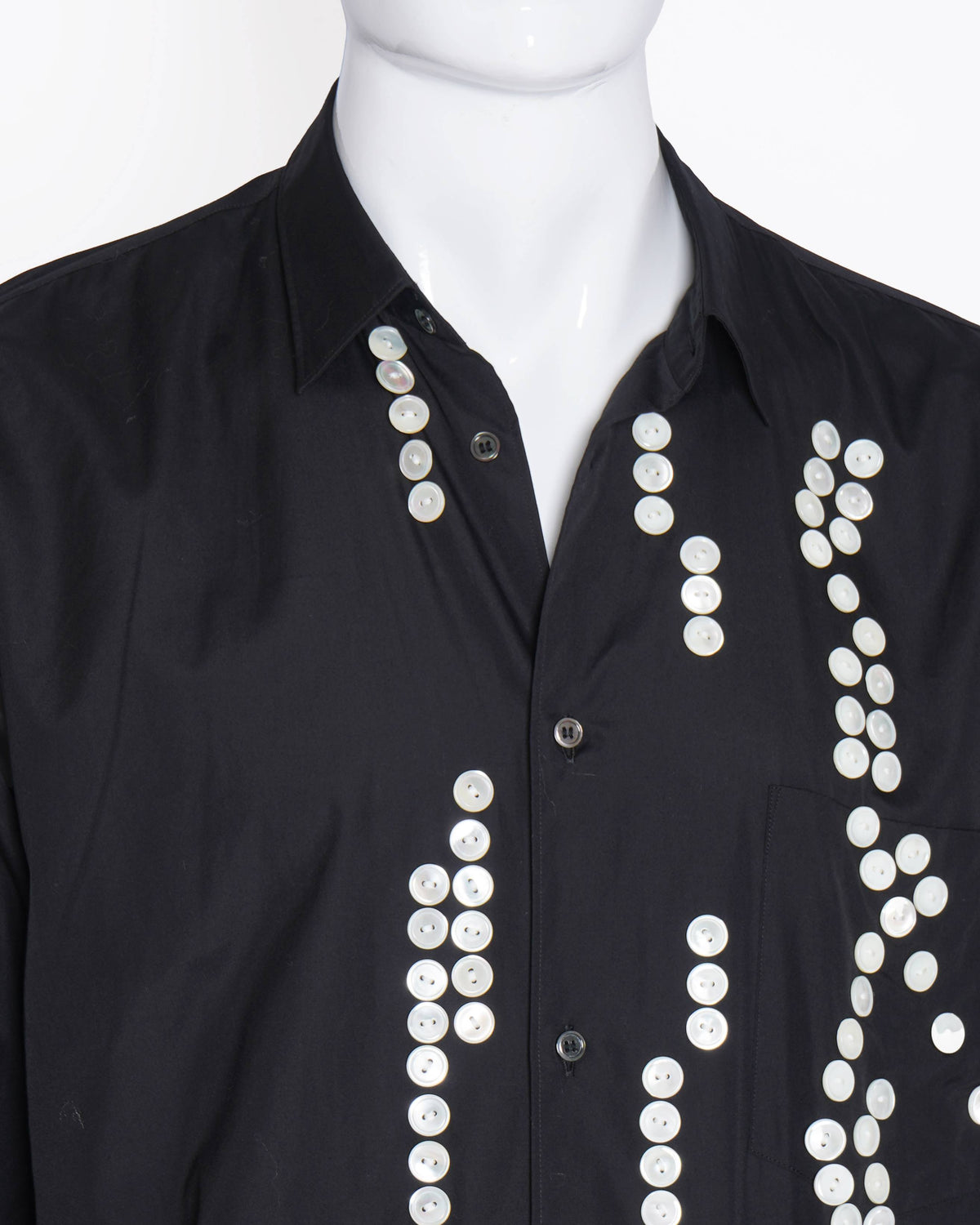 Comme Des Garcons Button Detailed Shirt In Black (Unisex)