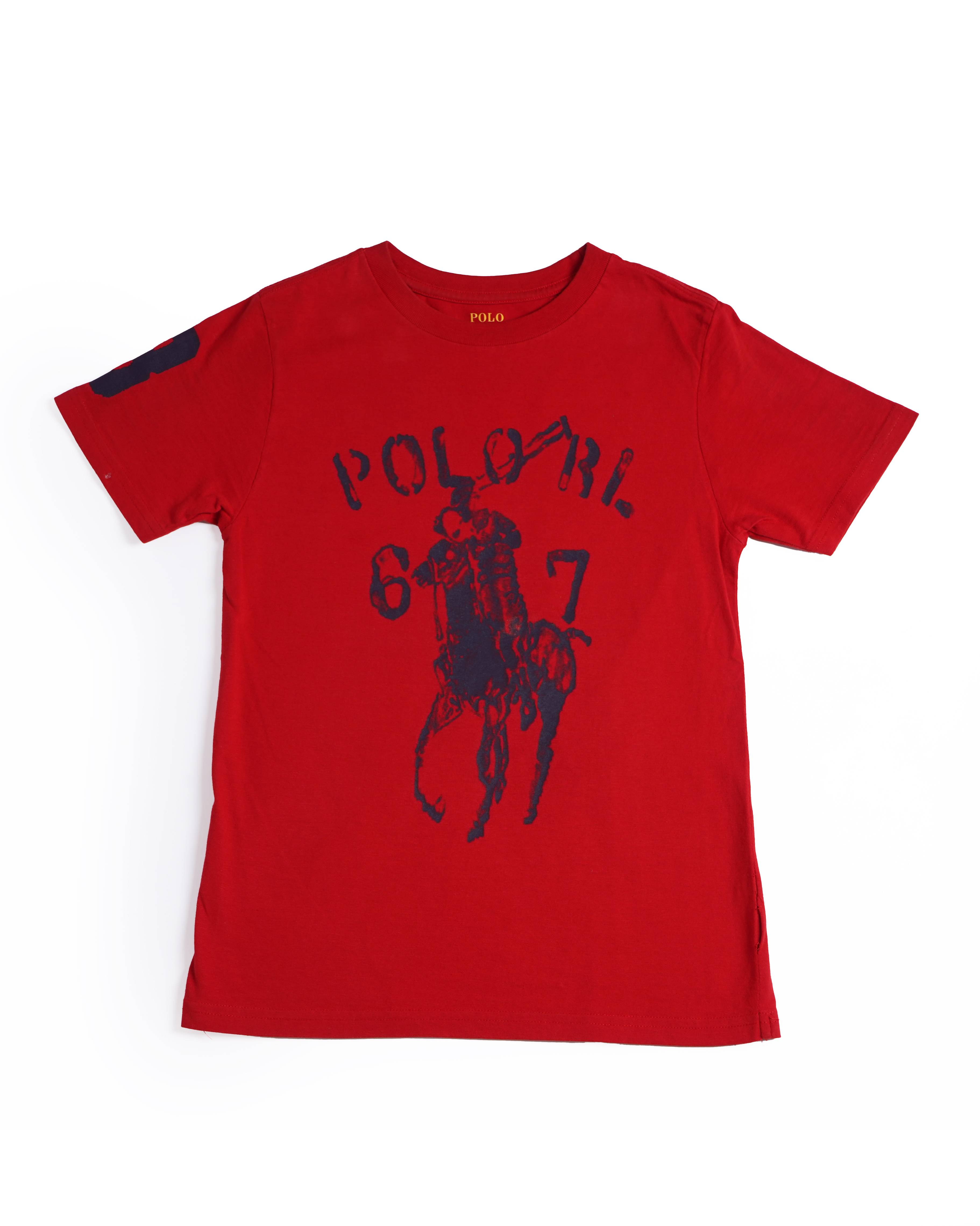 Ralph lauren red printed tshirt