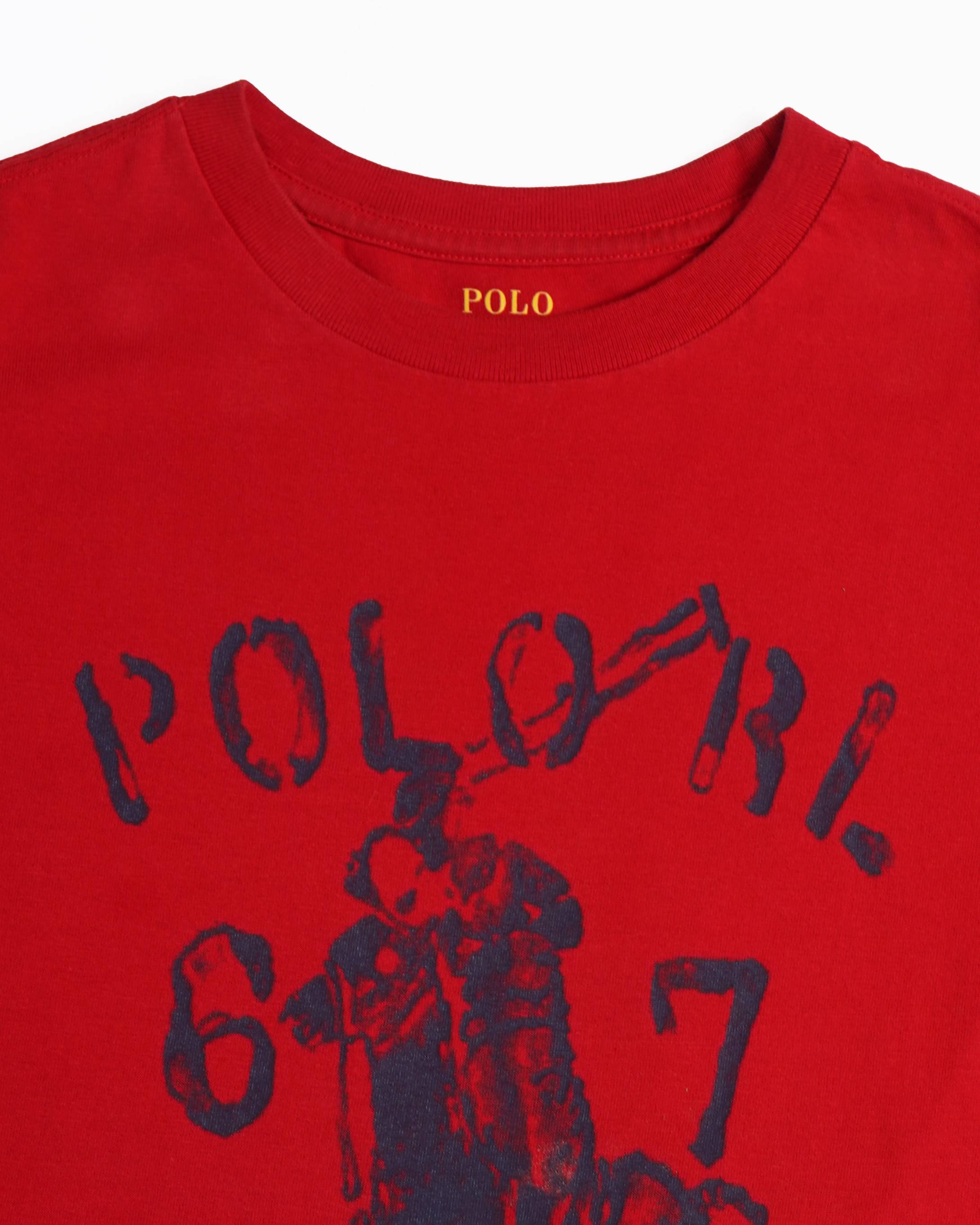 Ralph lauren red printed tshirt