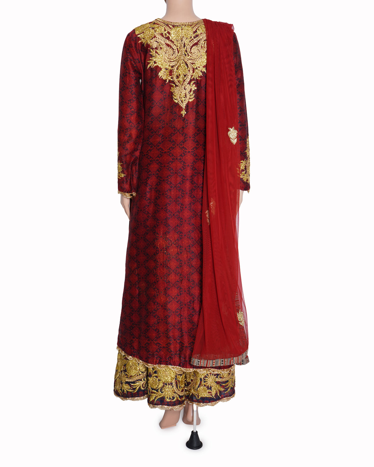 Heena Kochhar Sharara Set Of 3 In Maroon