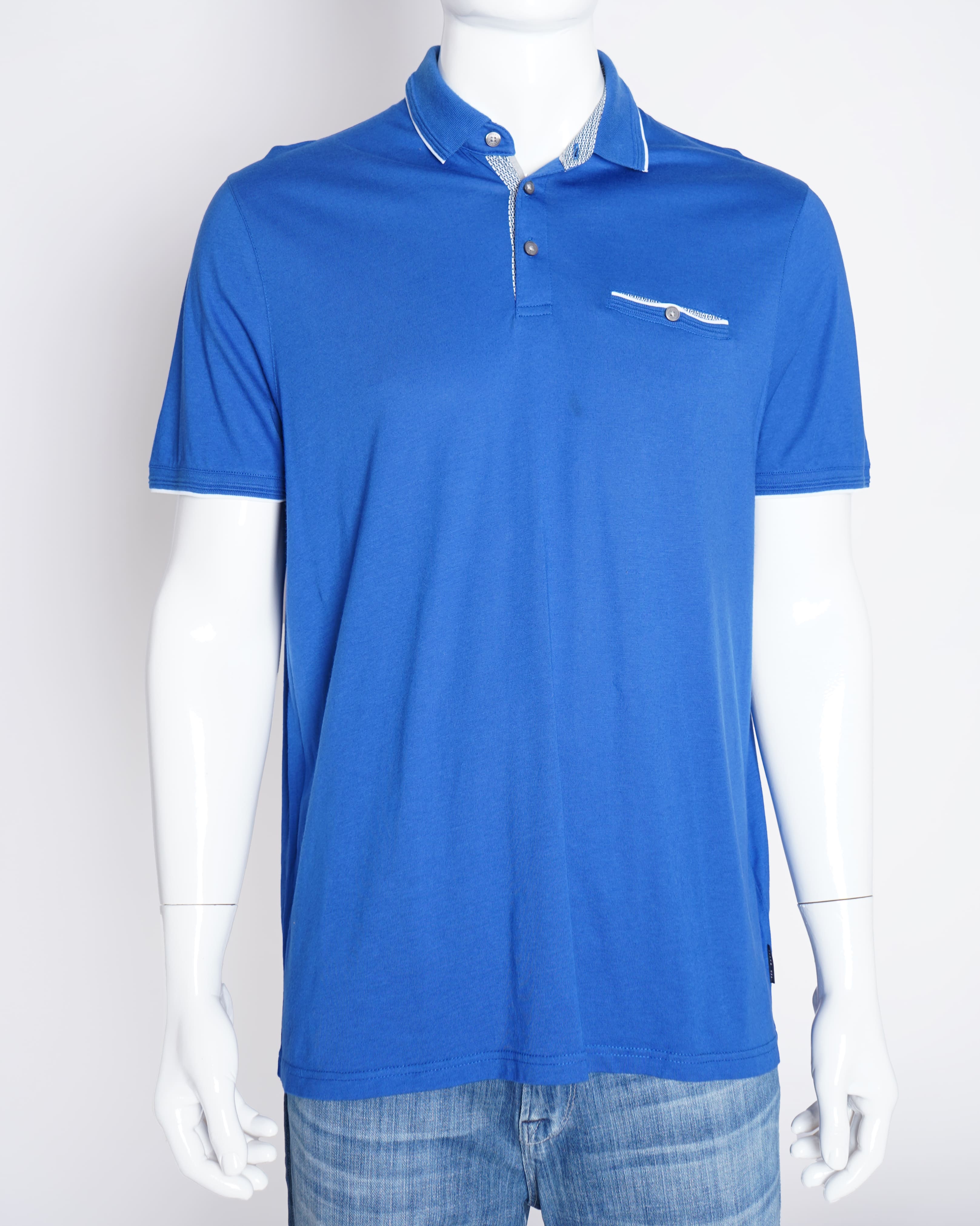 Ted baker royal blue half sleeve polo tshirt for men