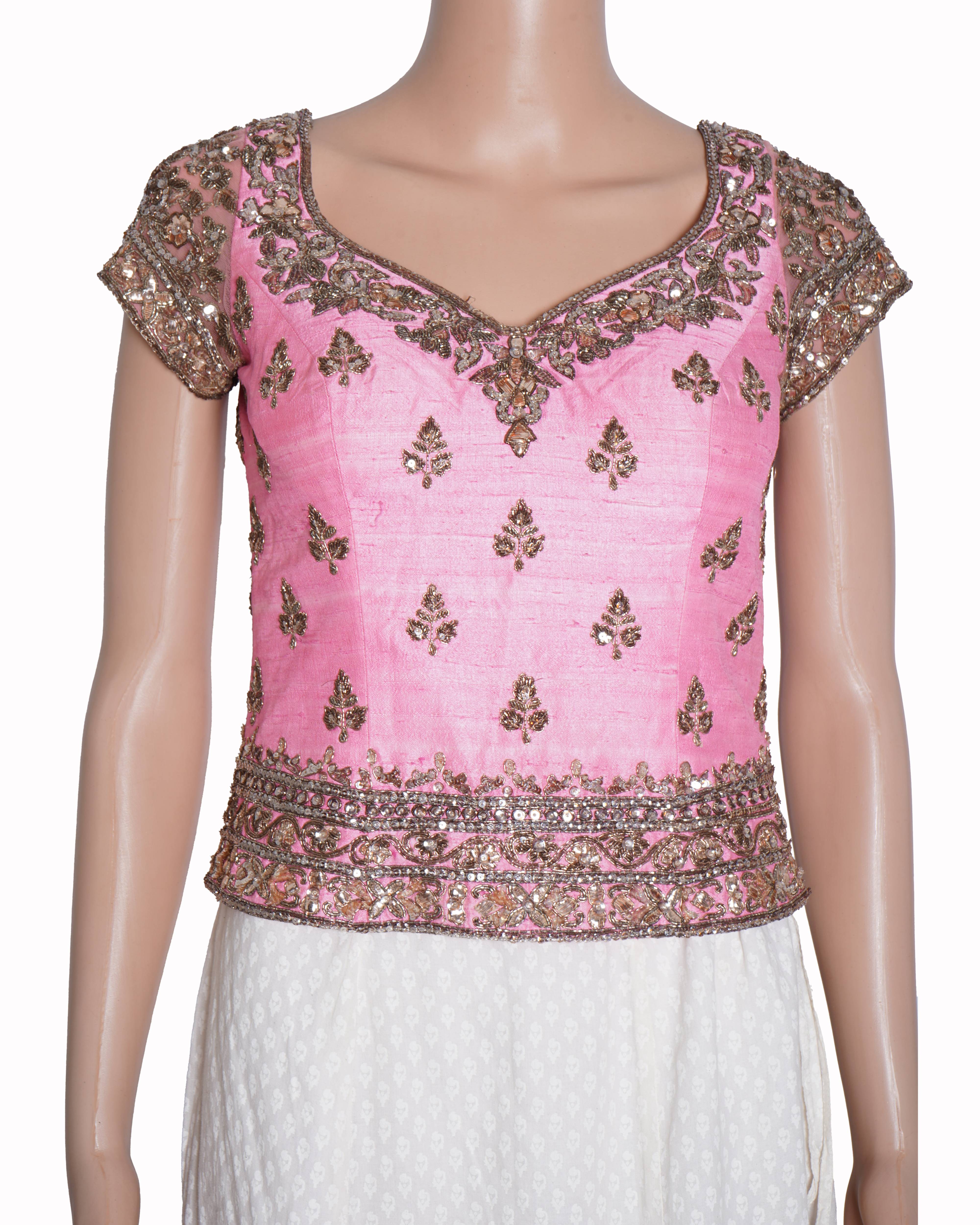 Manish Malhotra pink embroiderd top/blouse