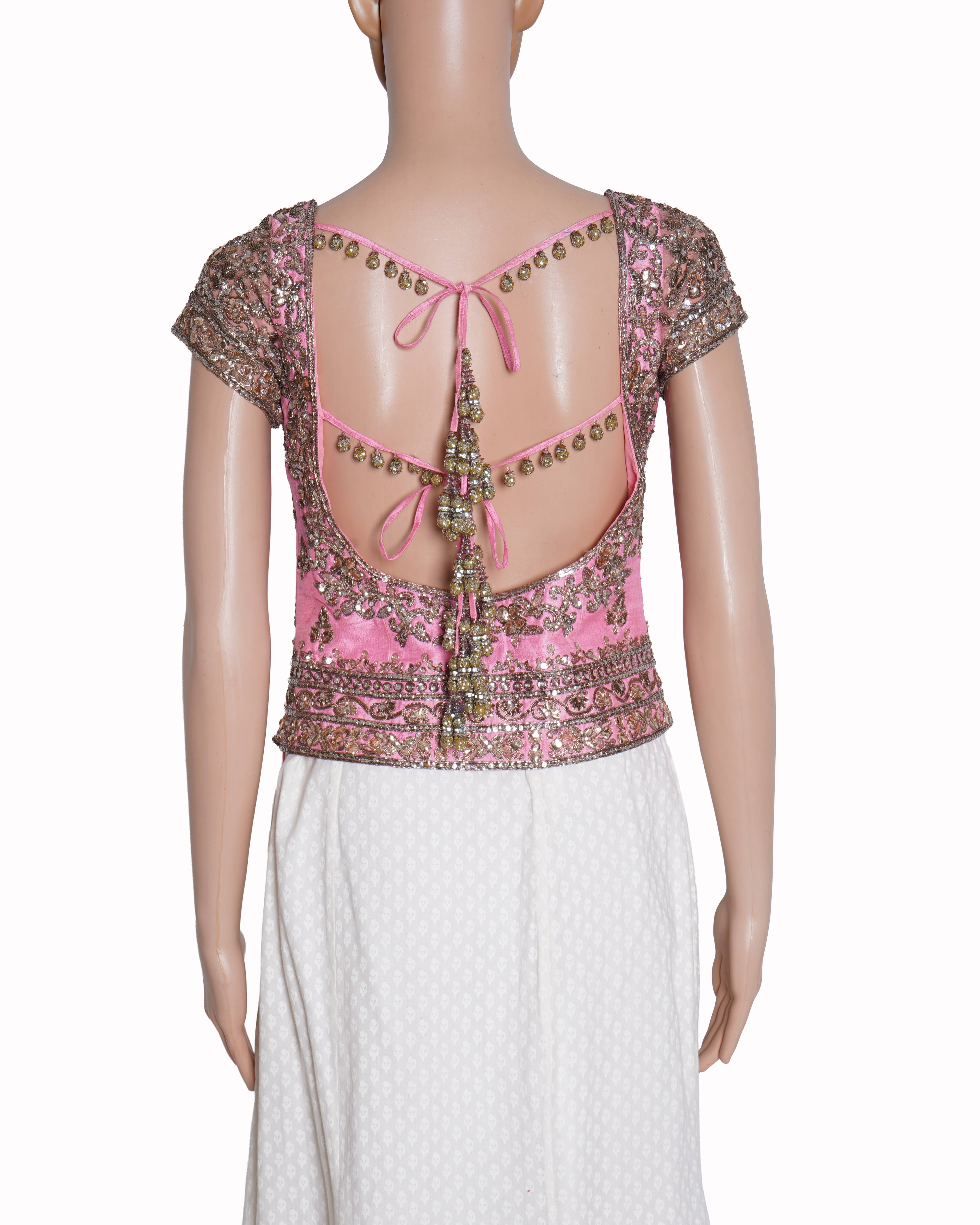 Manish Malhotra pink embroiderd top/blouse
