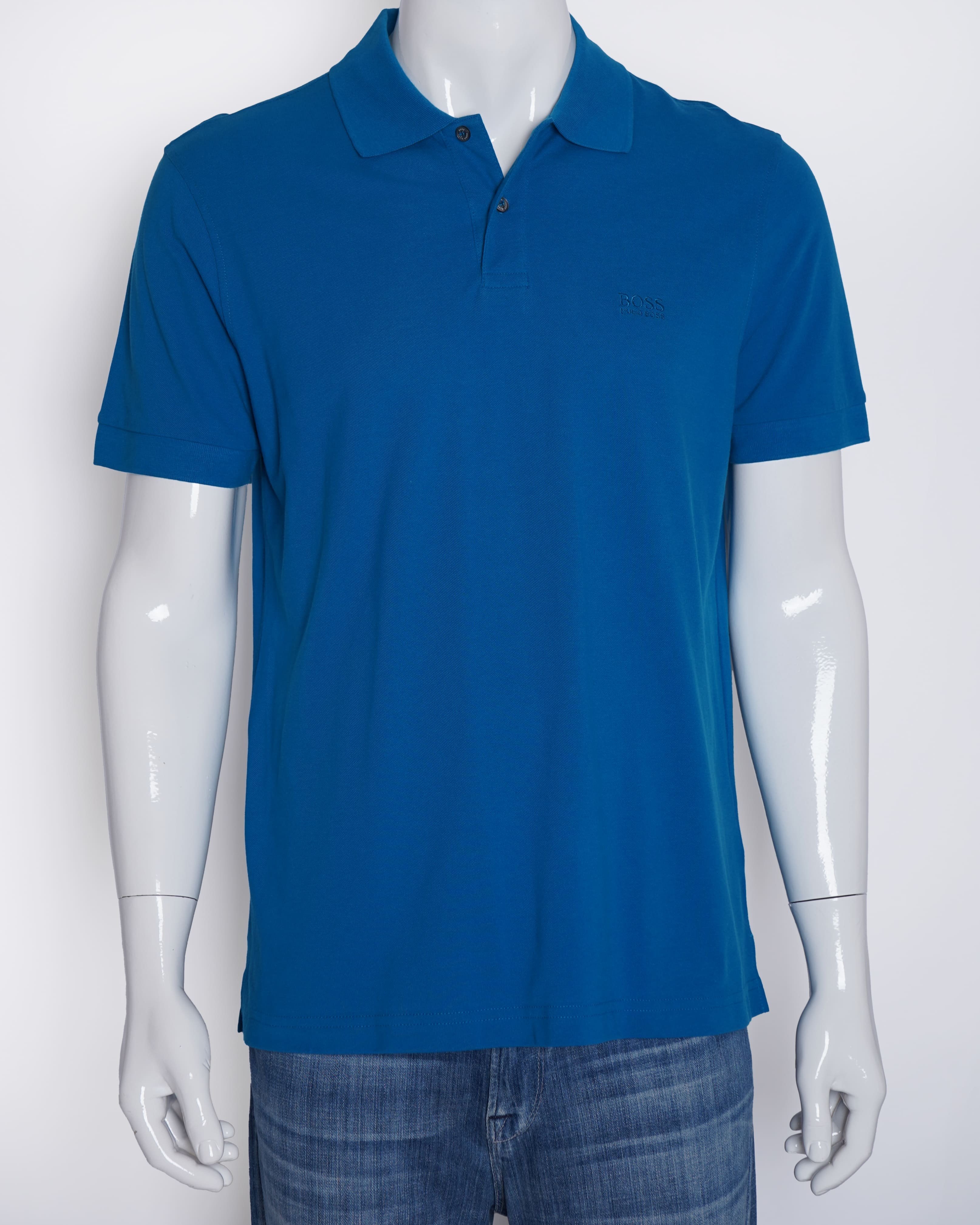 Hugo boss half sleeve polo tshirt in blue for men