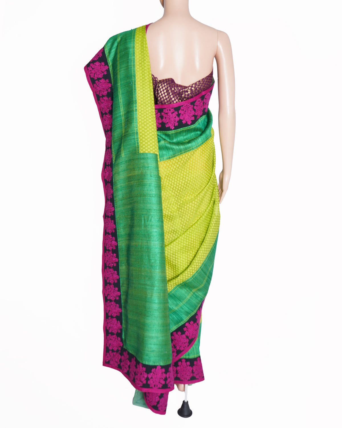 Sabyasachi green and pink saree