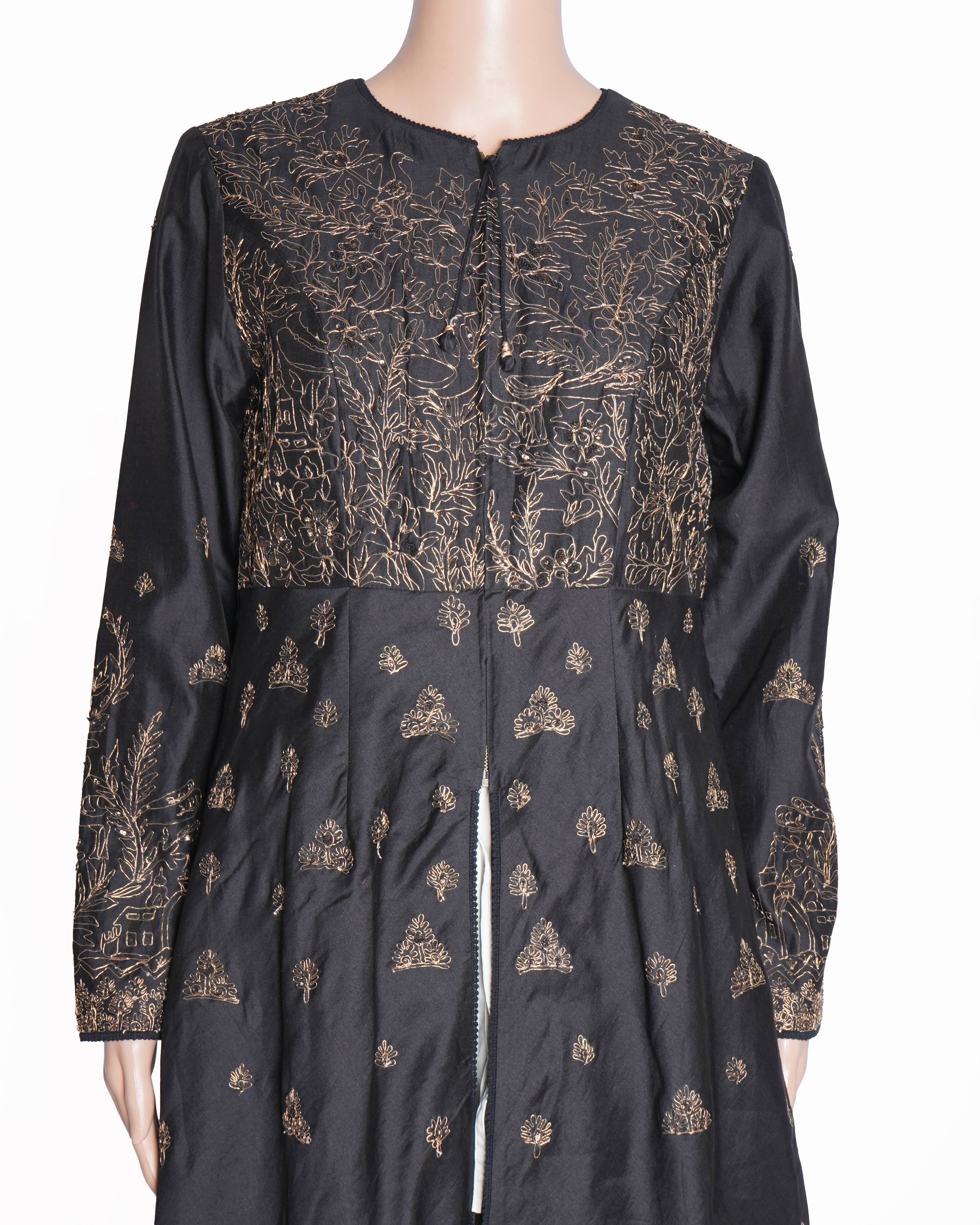 New AM:PM Black Embroidered Kurta