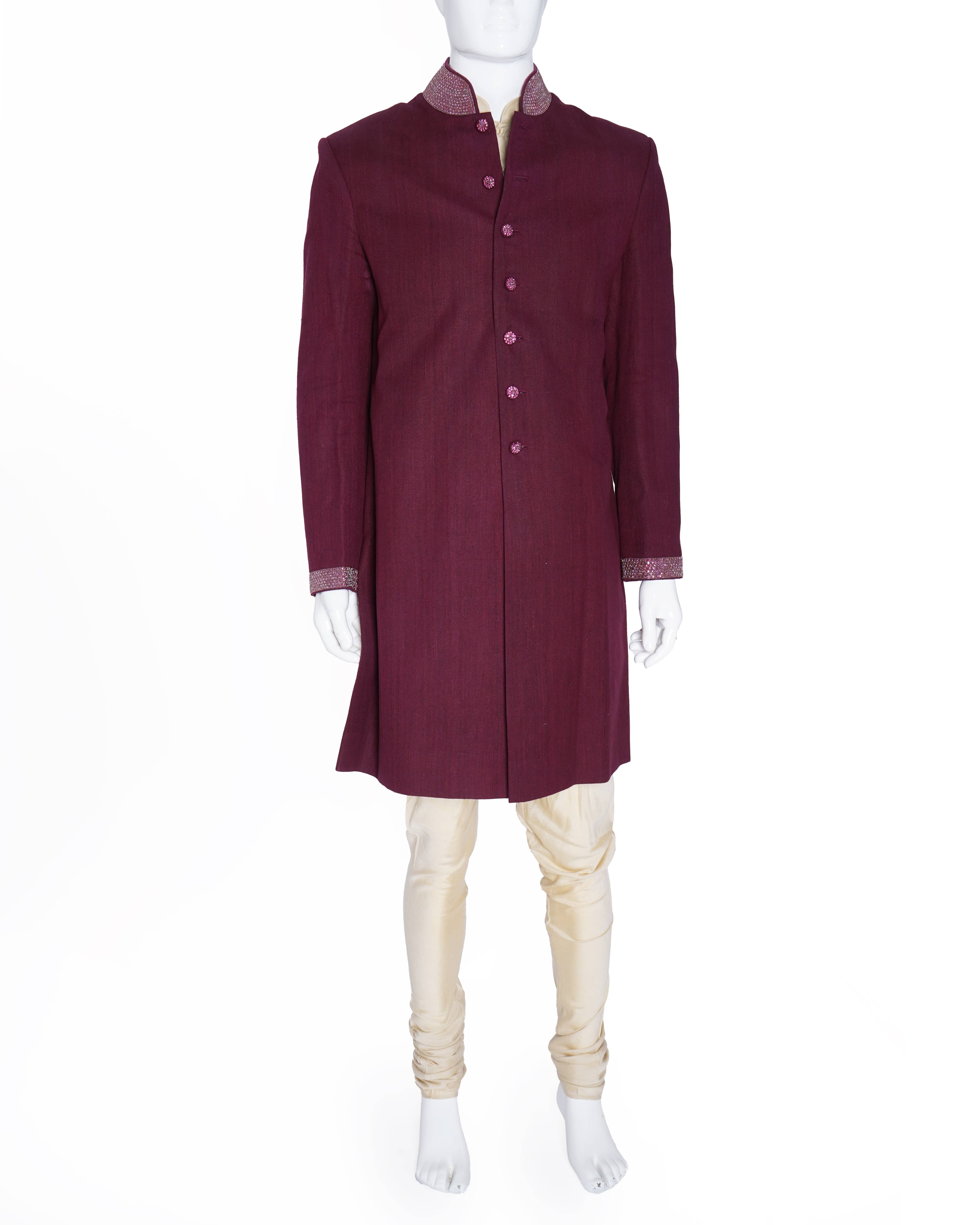 Rohit bal bejewelled sherwani set of 3