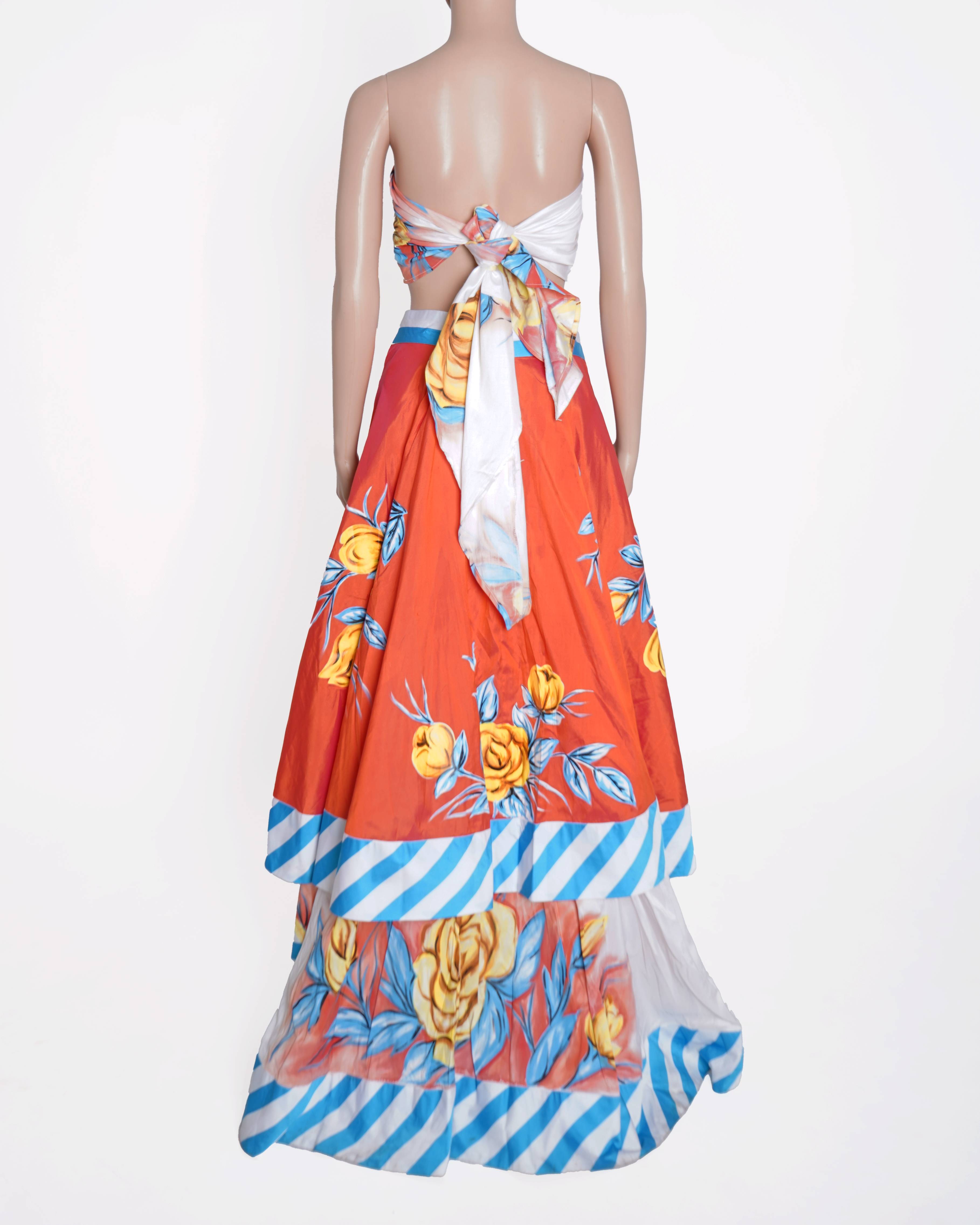 Mahek Mirpuri Printed skirt with scarf