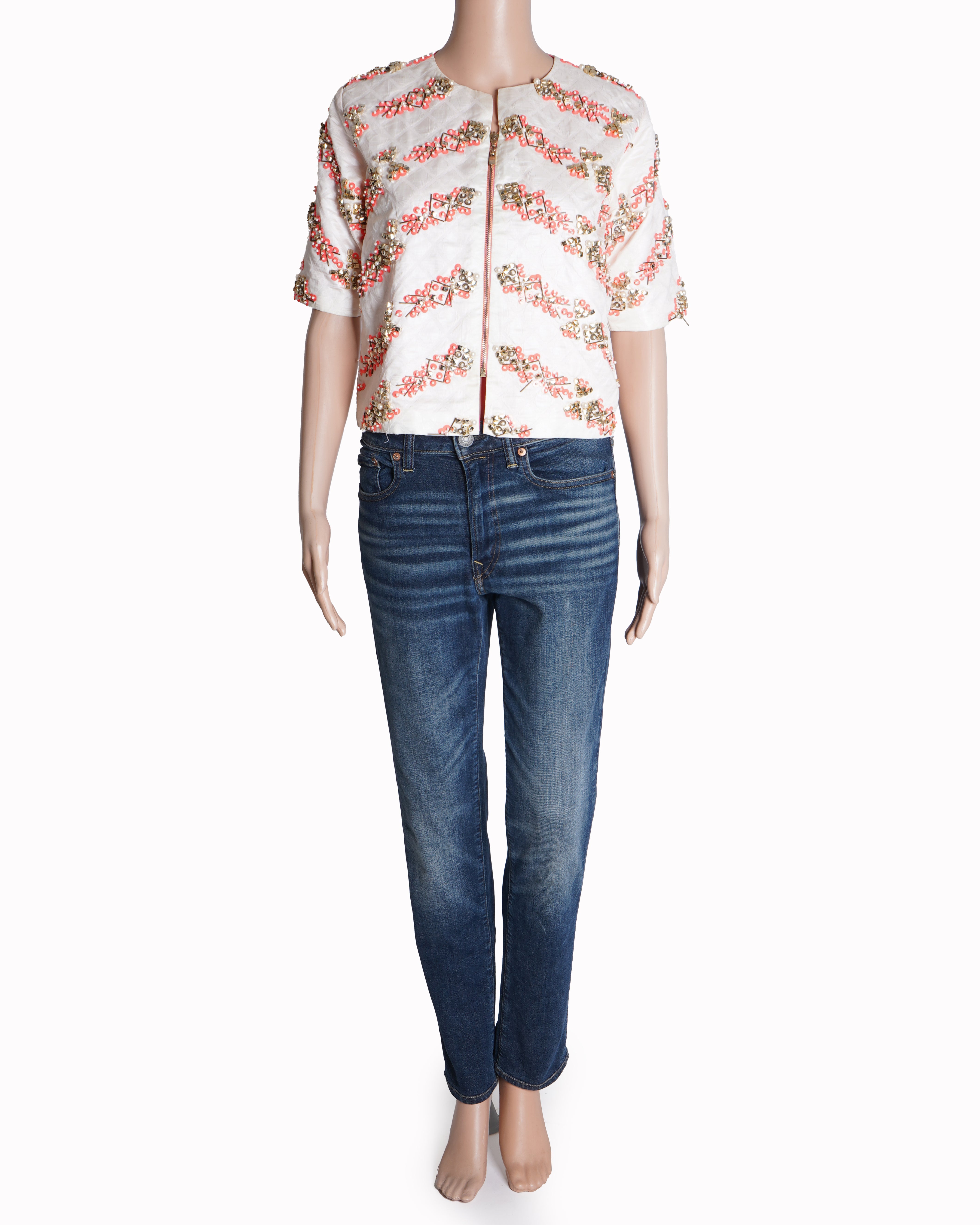 Papa dont preach emblisshed zipper Top