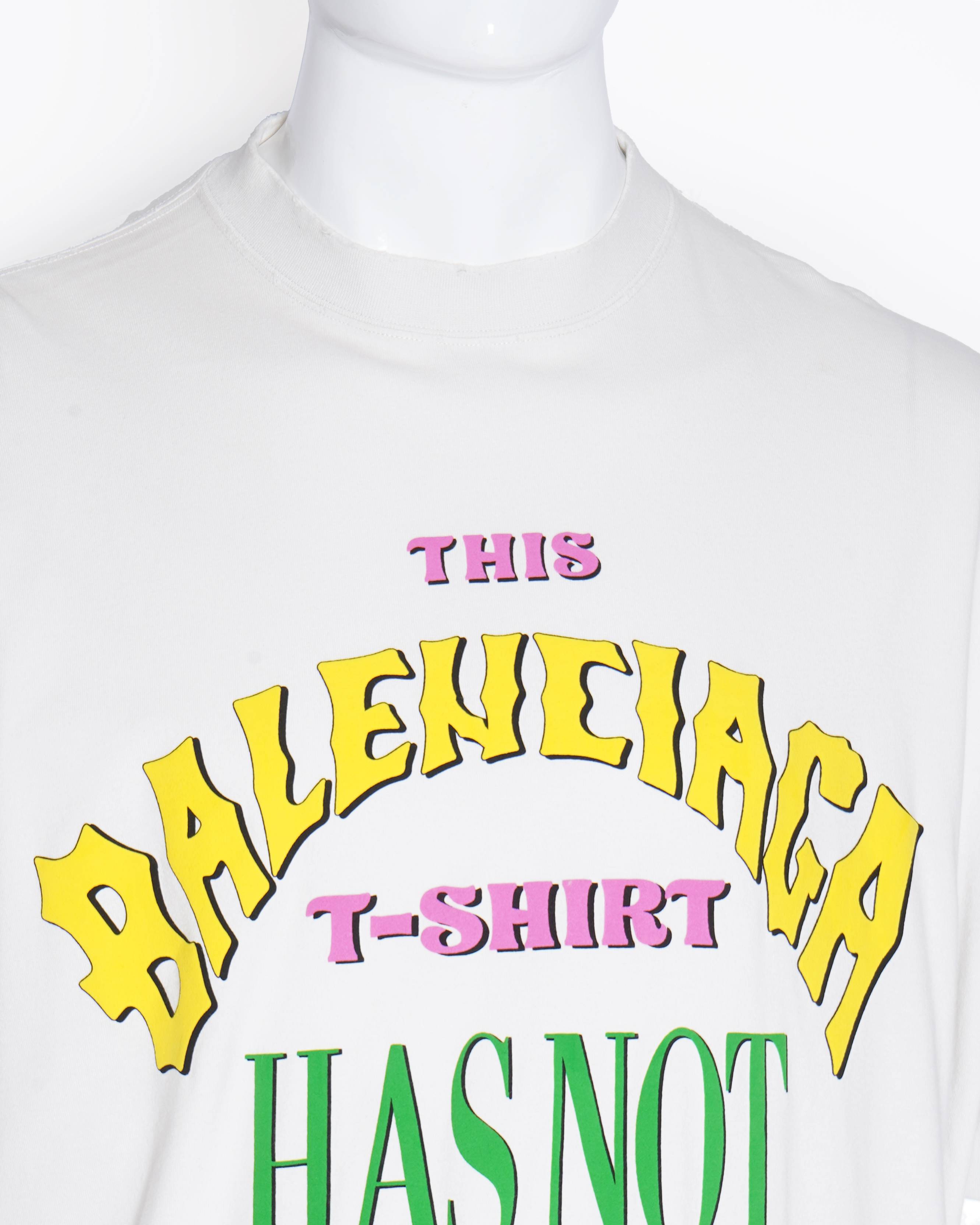 Balenciaga 
White printed t-shirt (Unisex)