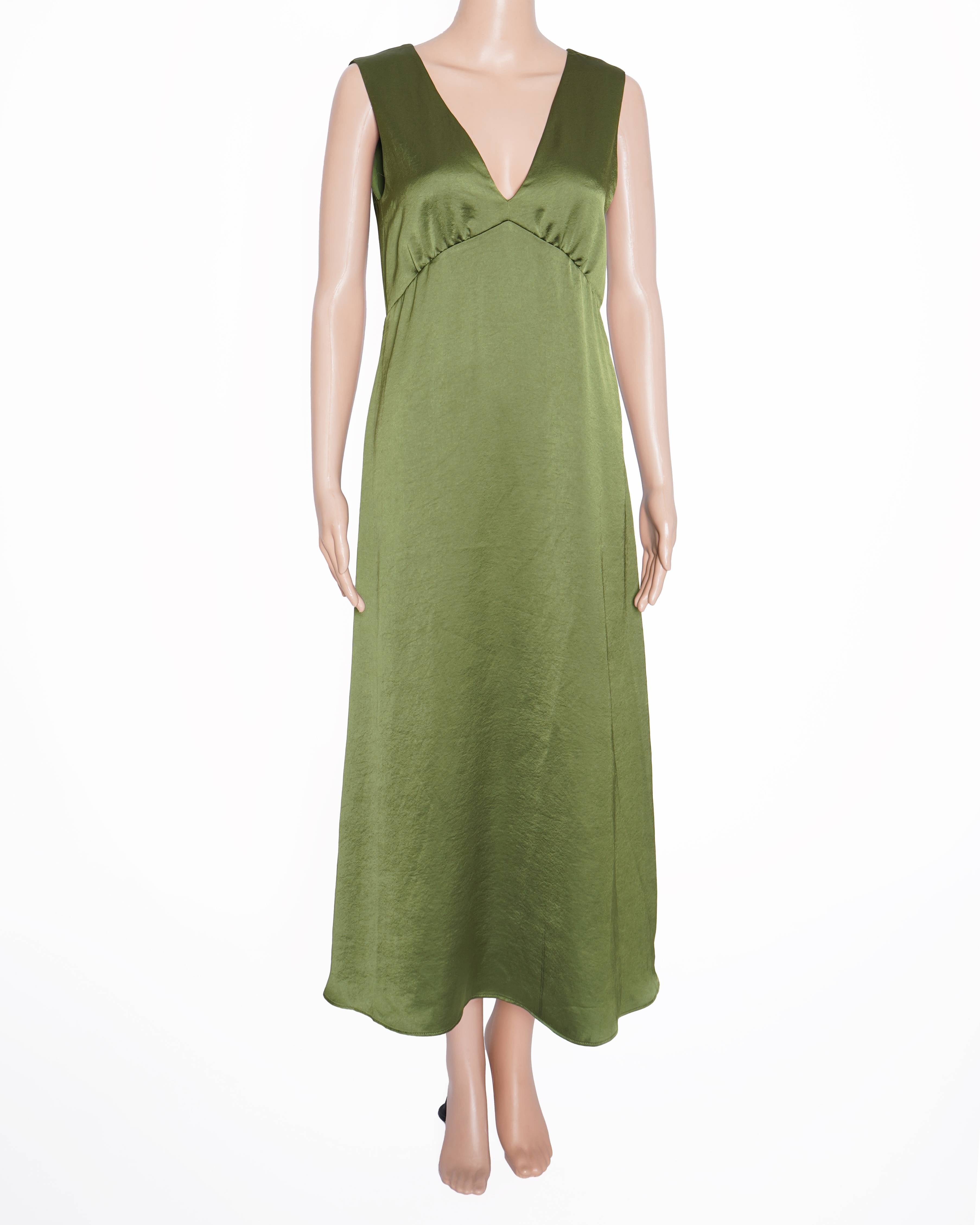 New Weekend maxmara V Neck Dress In Green