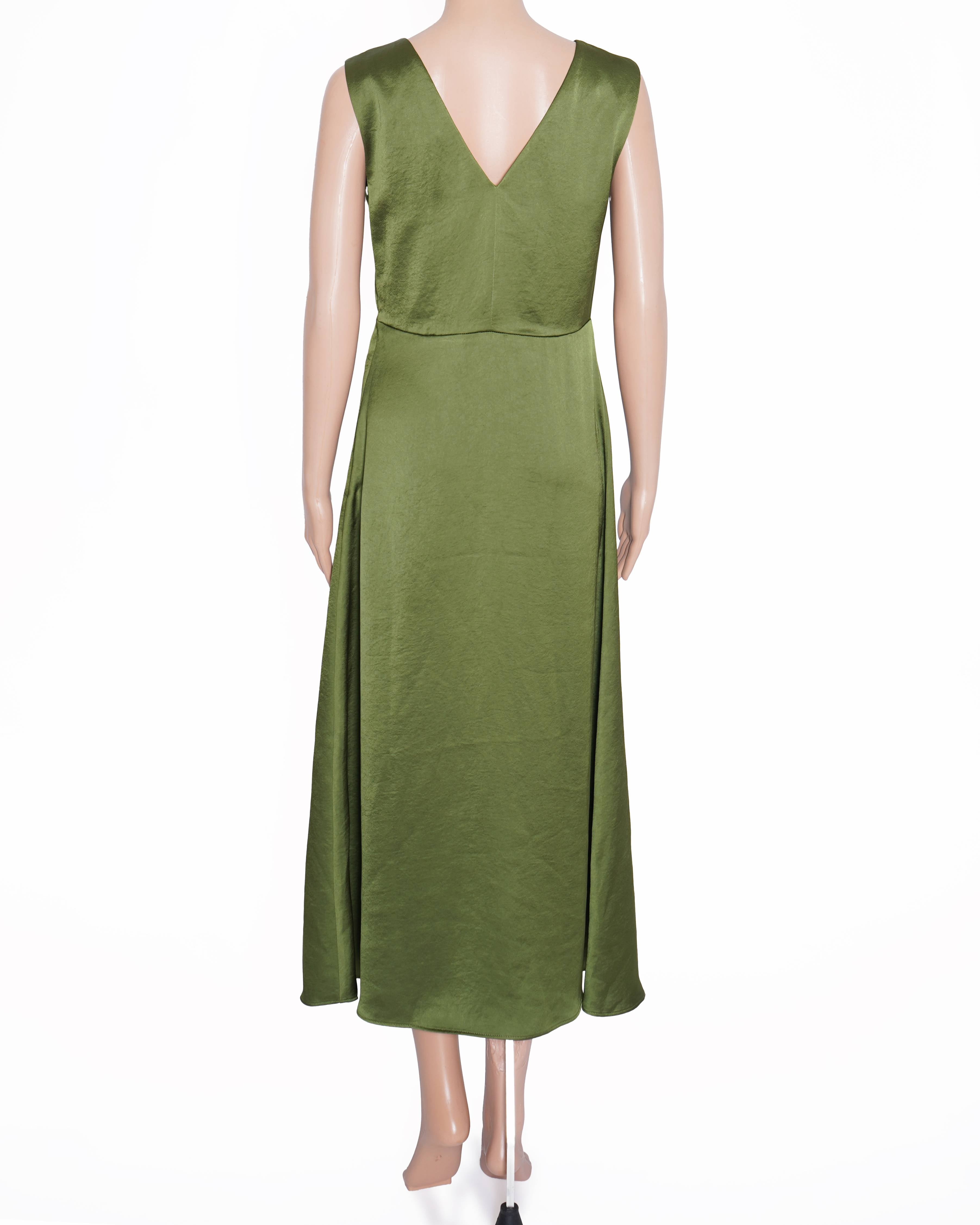 New Weekend maxmara V Neck Dress In Green