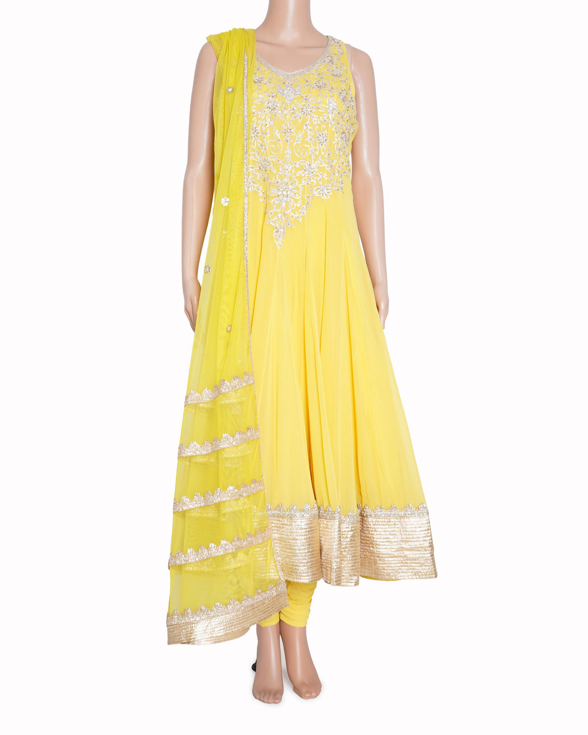 Varun & Nidhika Yellow Anarkali Set In Yellow
