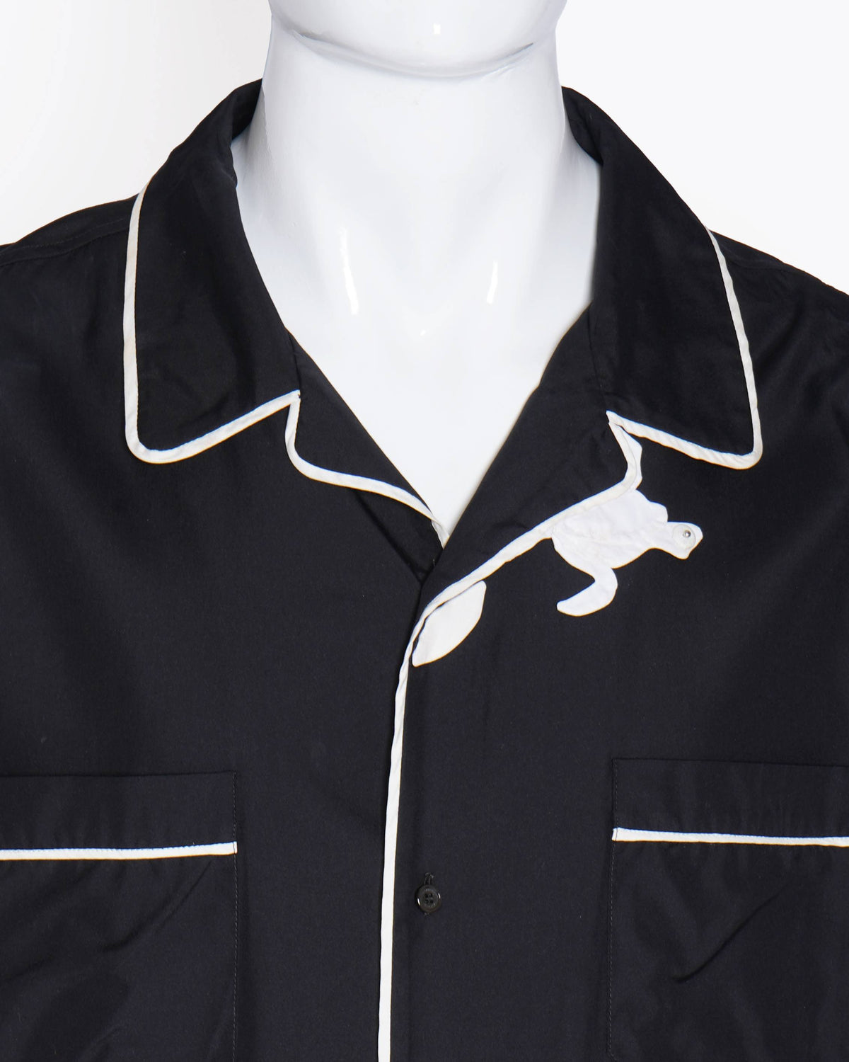Valentino S/S 2024
Men's Silk PJ Set In Black WIth White Piping