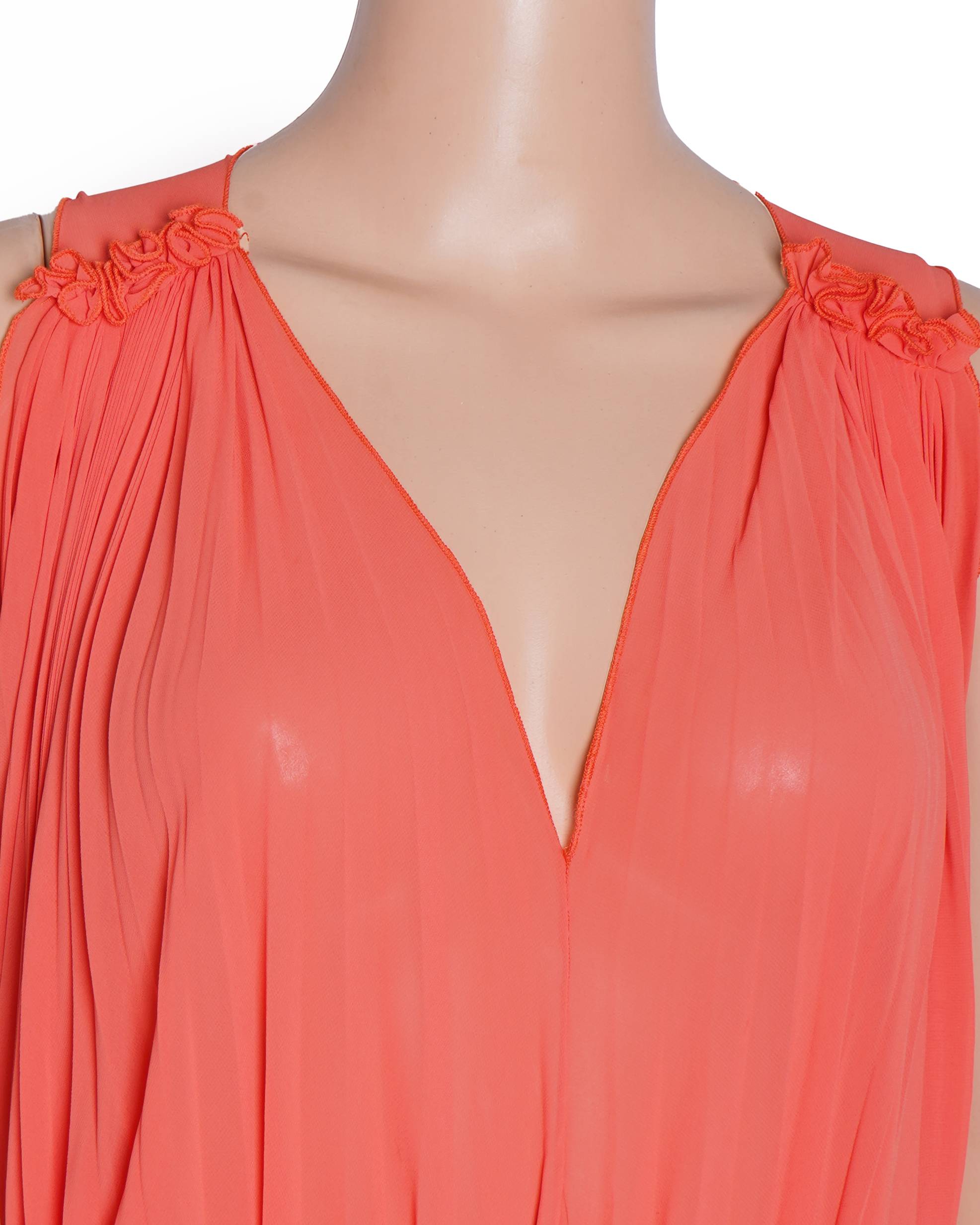 New Stella McCartney Pleated dress in coral