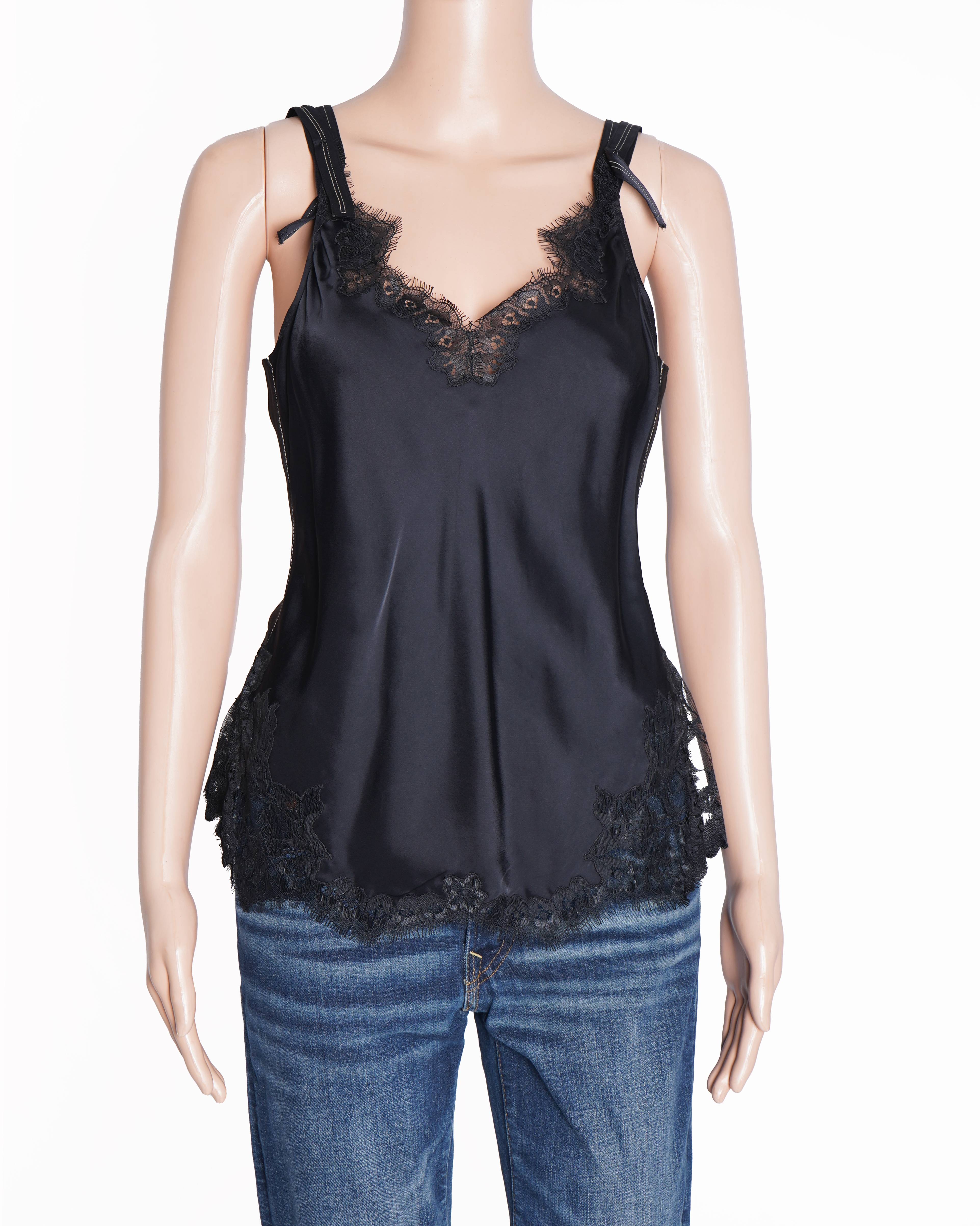 Helmut Lang Lace Top In Black
