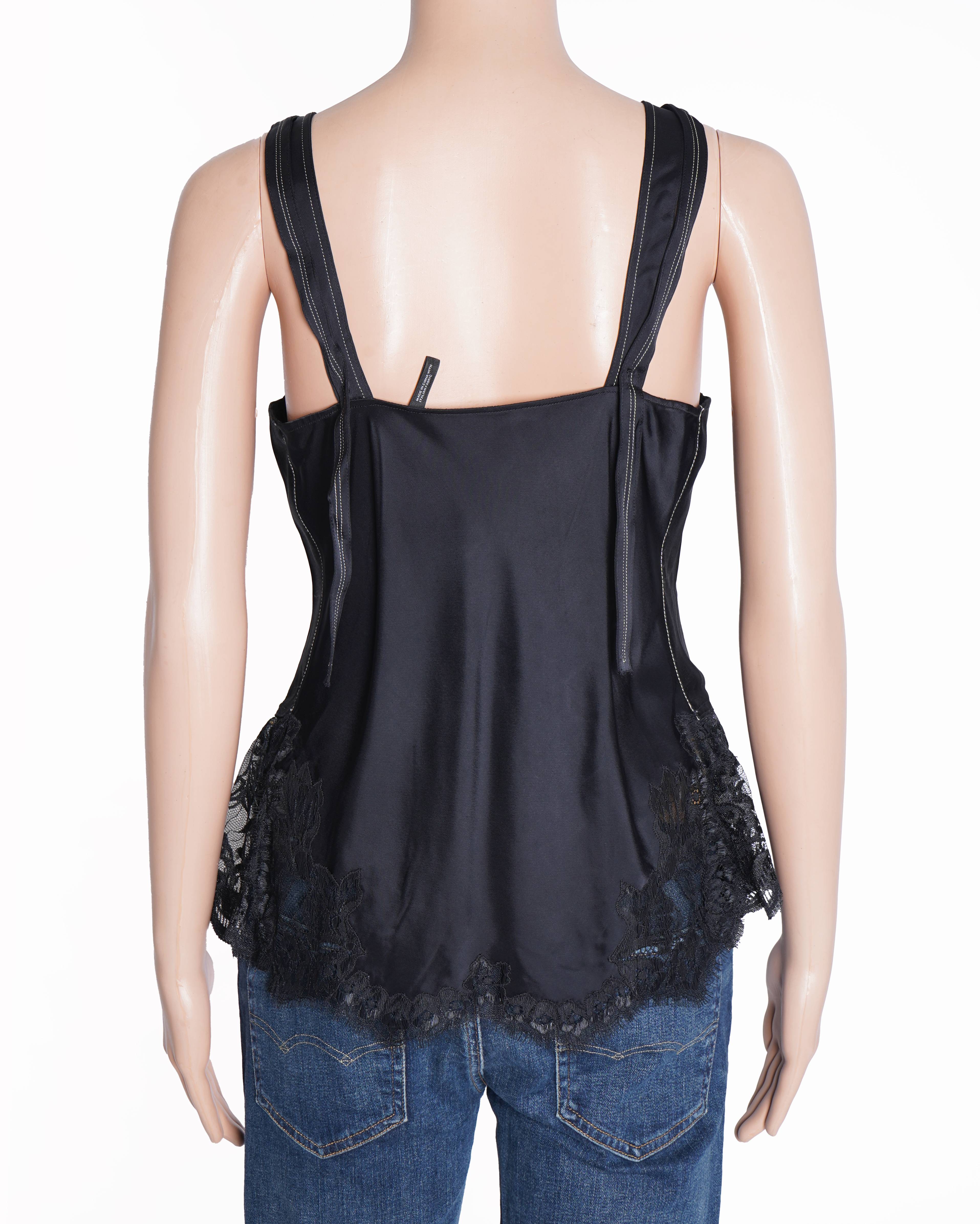 Helmut Lang Lace Top In Black