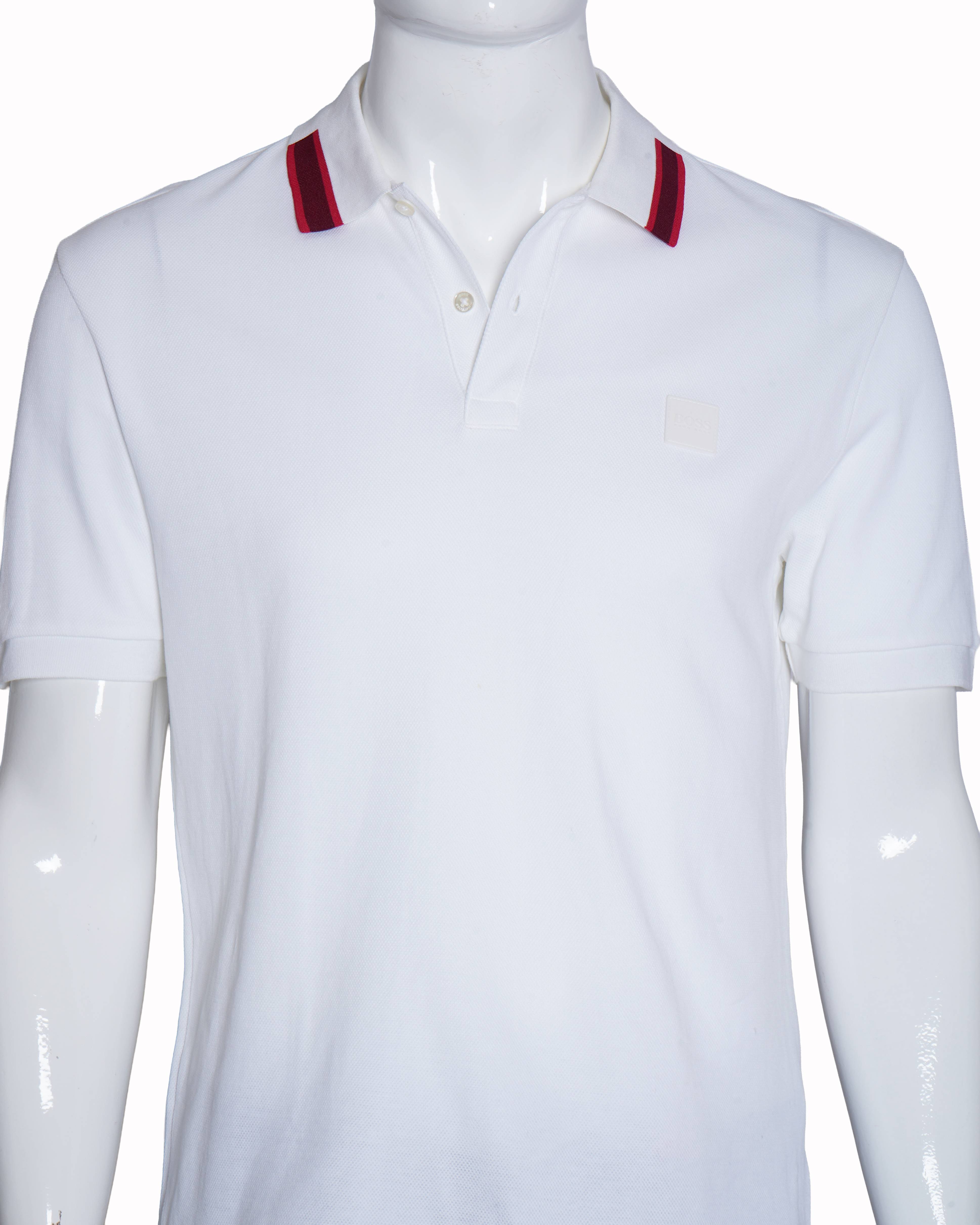 Hugo boss white polo t-shirt for men