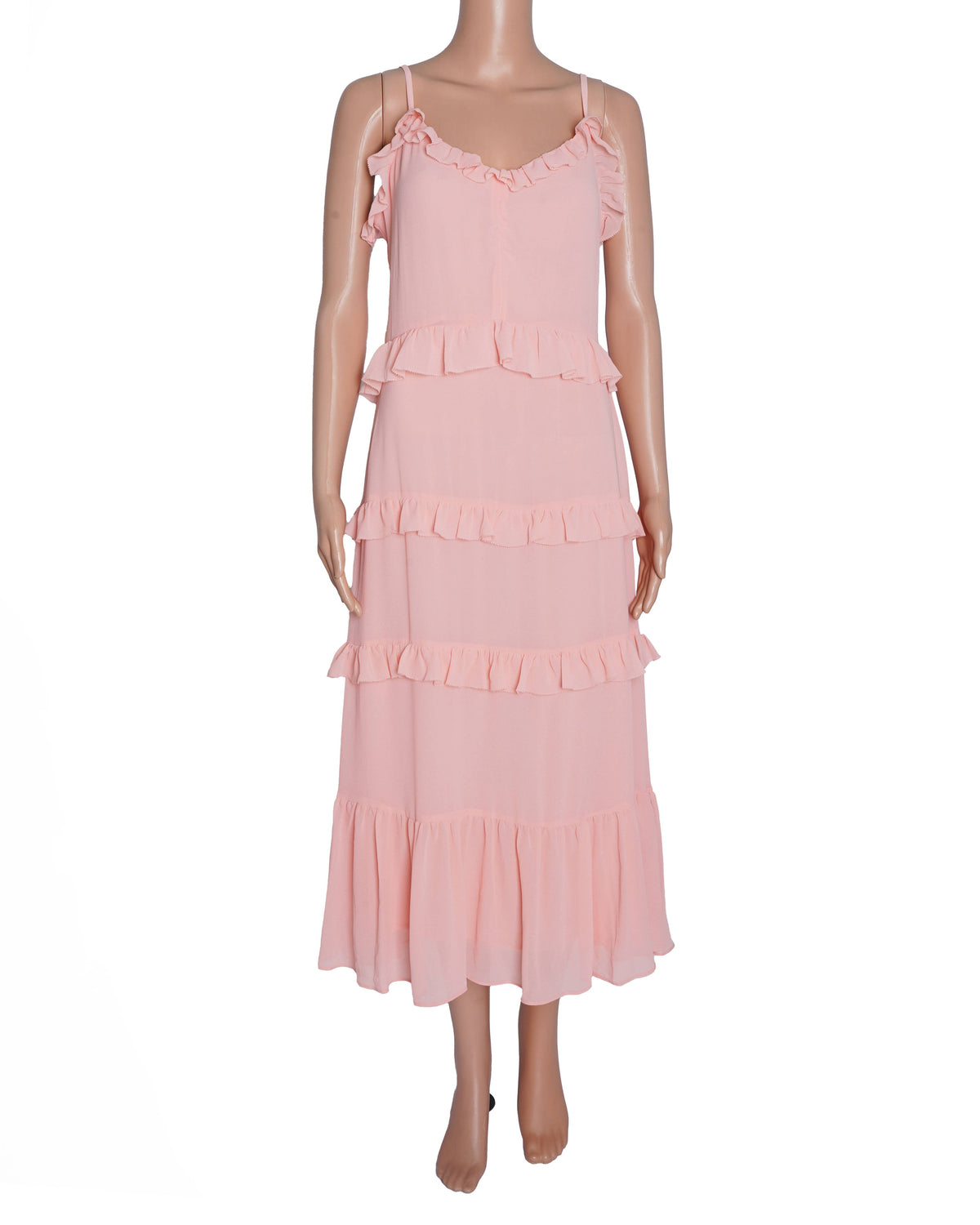 Michael Kors Ruffle Dress In Pink