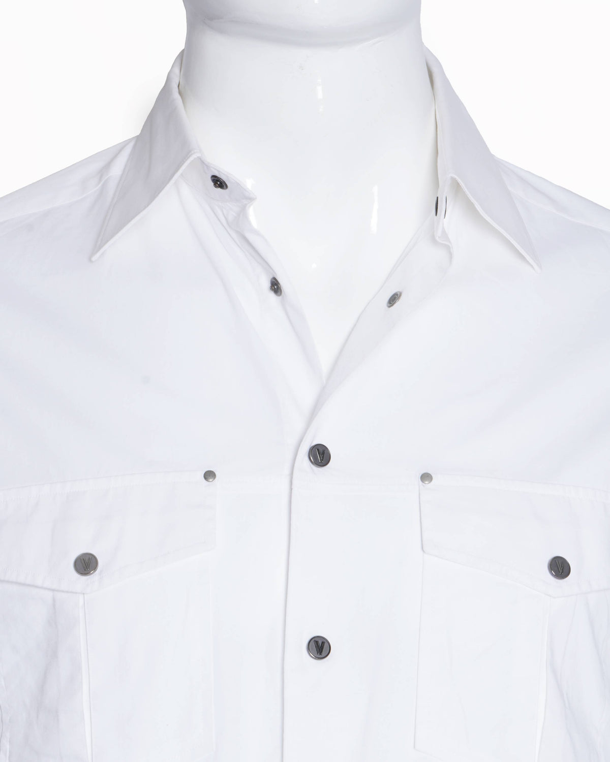 Versace 
Full sleeves button down white shirt